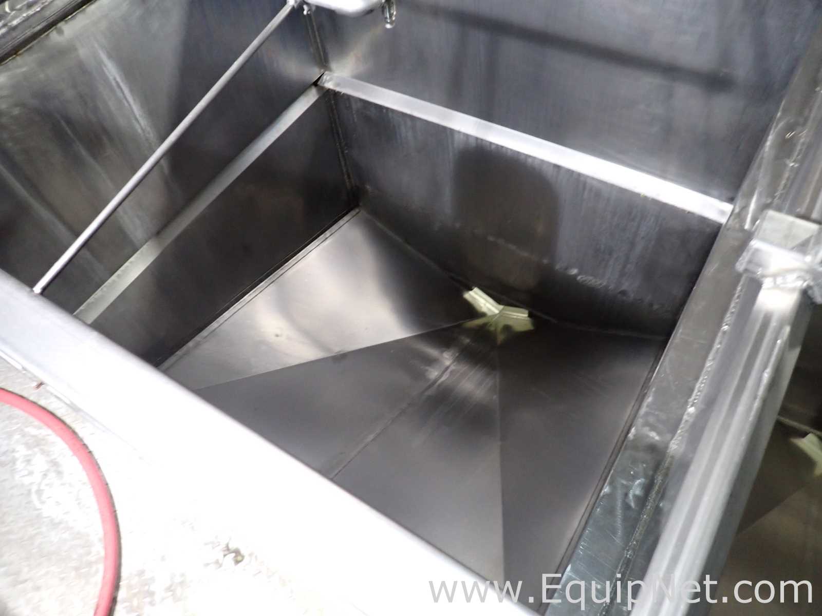 Group of 5 Stainless Steel Square Bins 09-13
