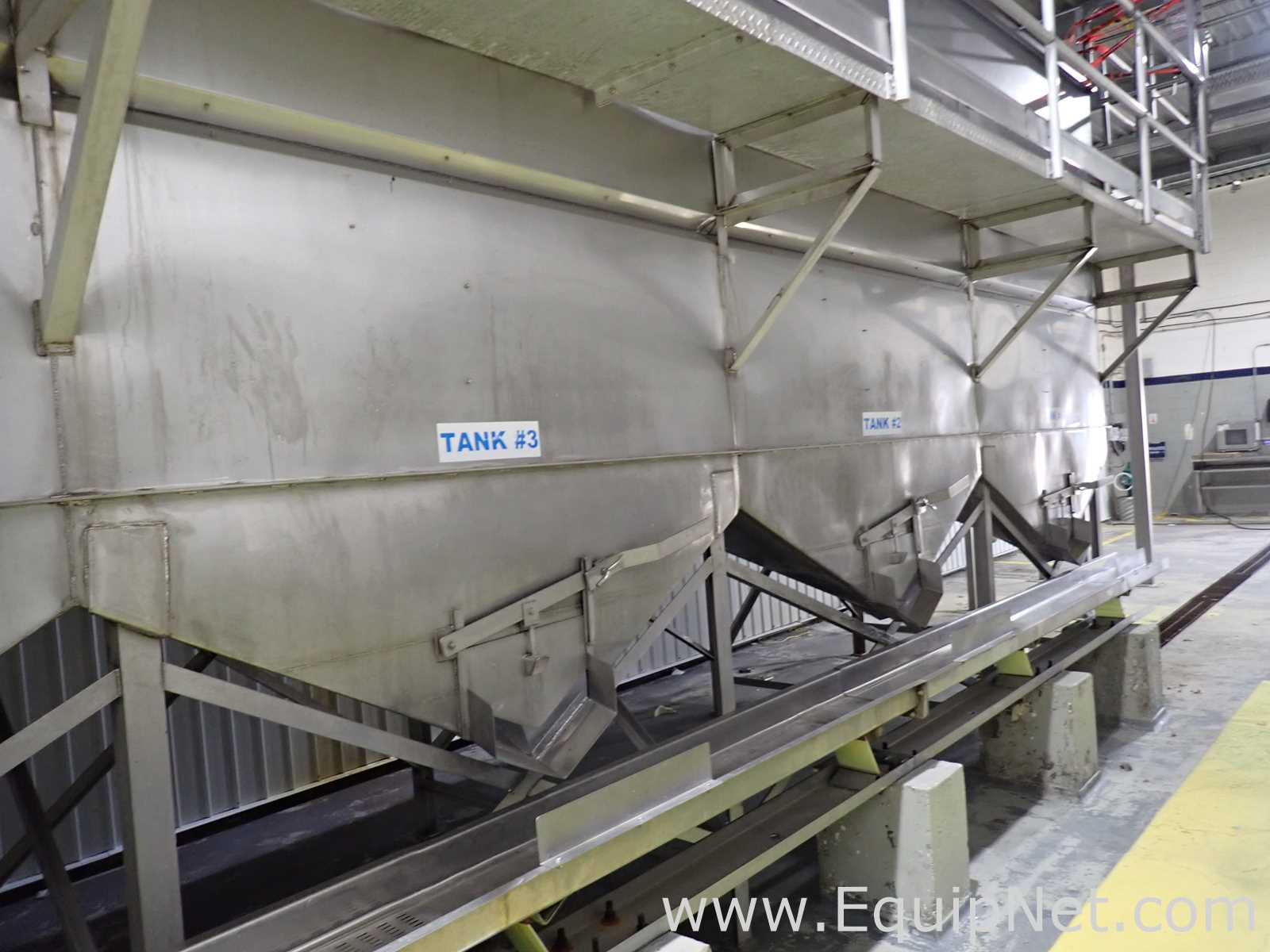 Group of 5 Stainless Steel Square Bins 09-13