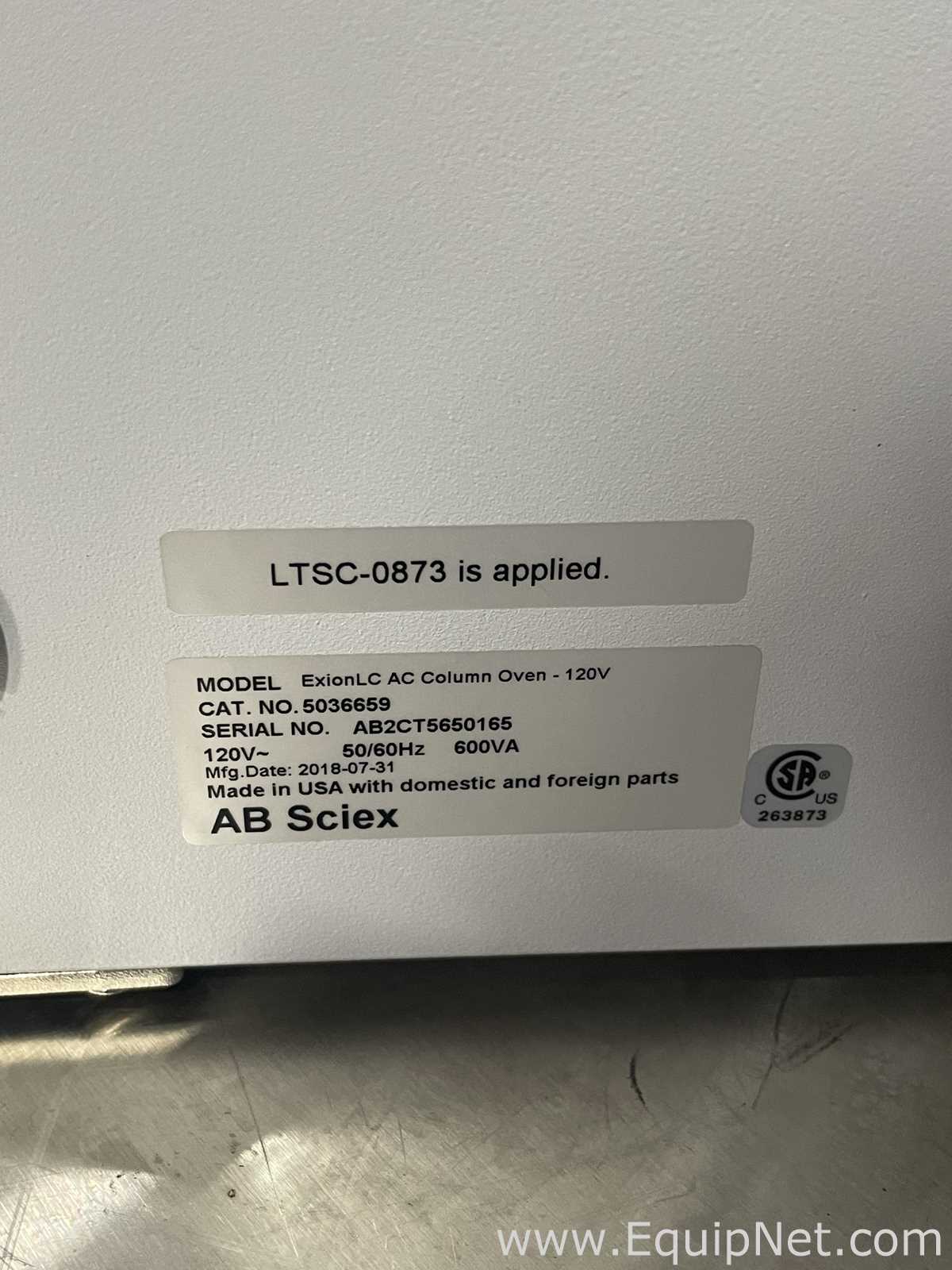 AB Sciex Qtrap 6500 Mass Spectrometer With Exion LC HPLC System