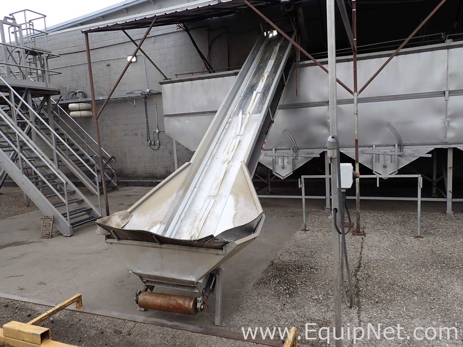Lot of 2 Stainless Steel Elevator Conveyors 09-01,02