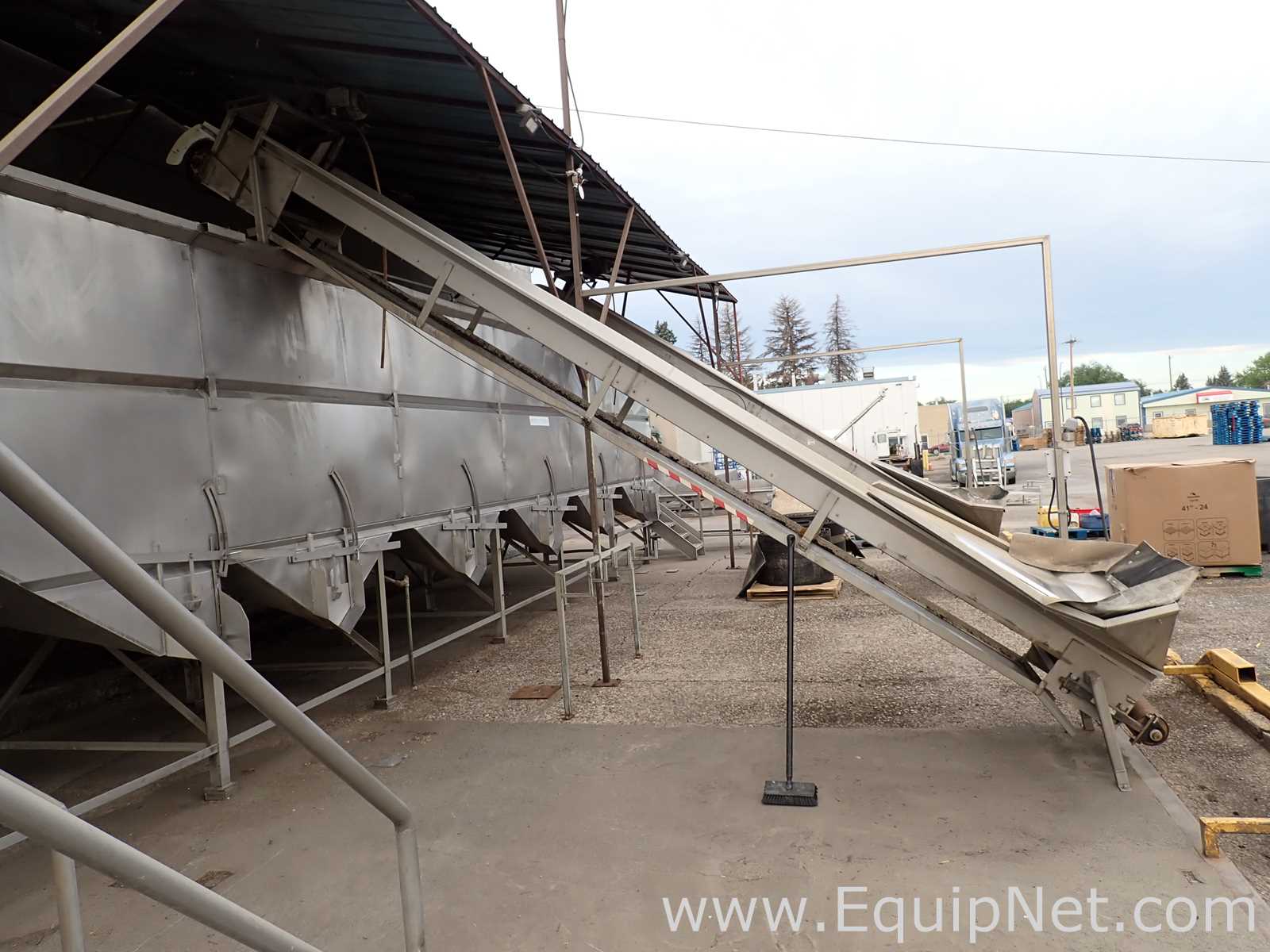 Lot of 2 Stainless Steel Elevator Conveyors 09-01,02