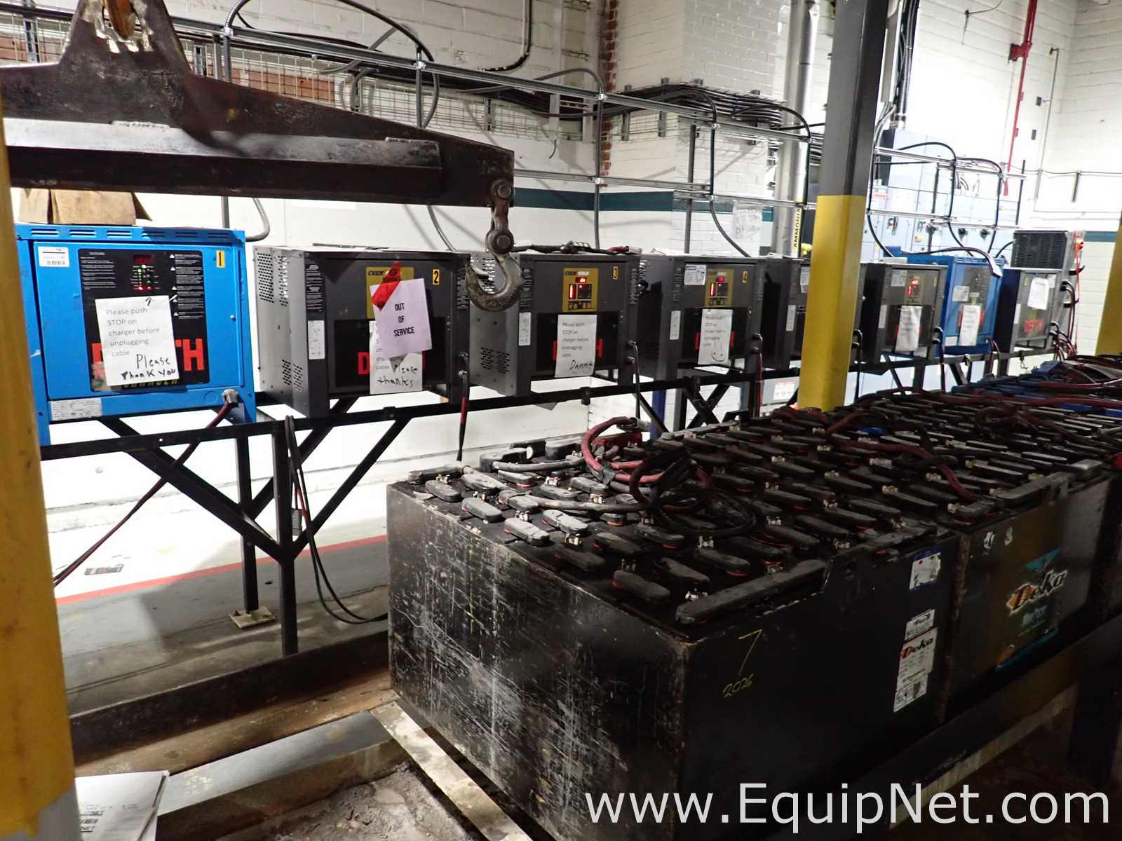 Lot of 9 48-Volt Forklift Battery Chargers- 72-14