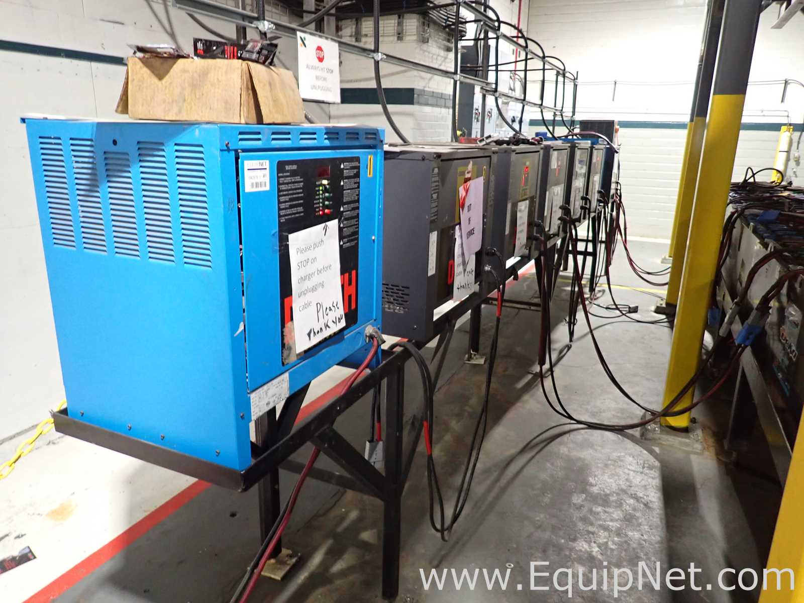 Lot of 9 48-Volt Forklift Battery Chargers- 72-14