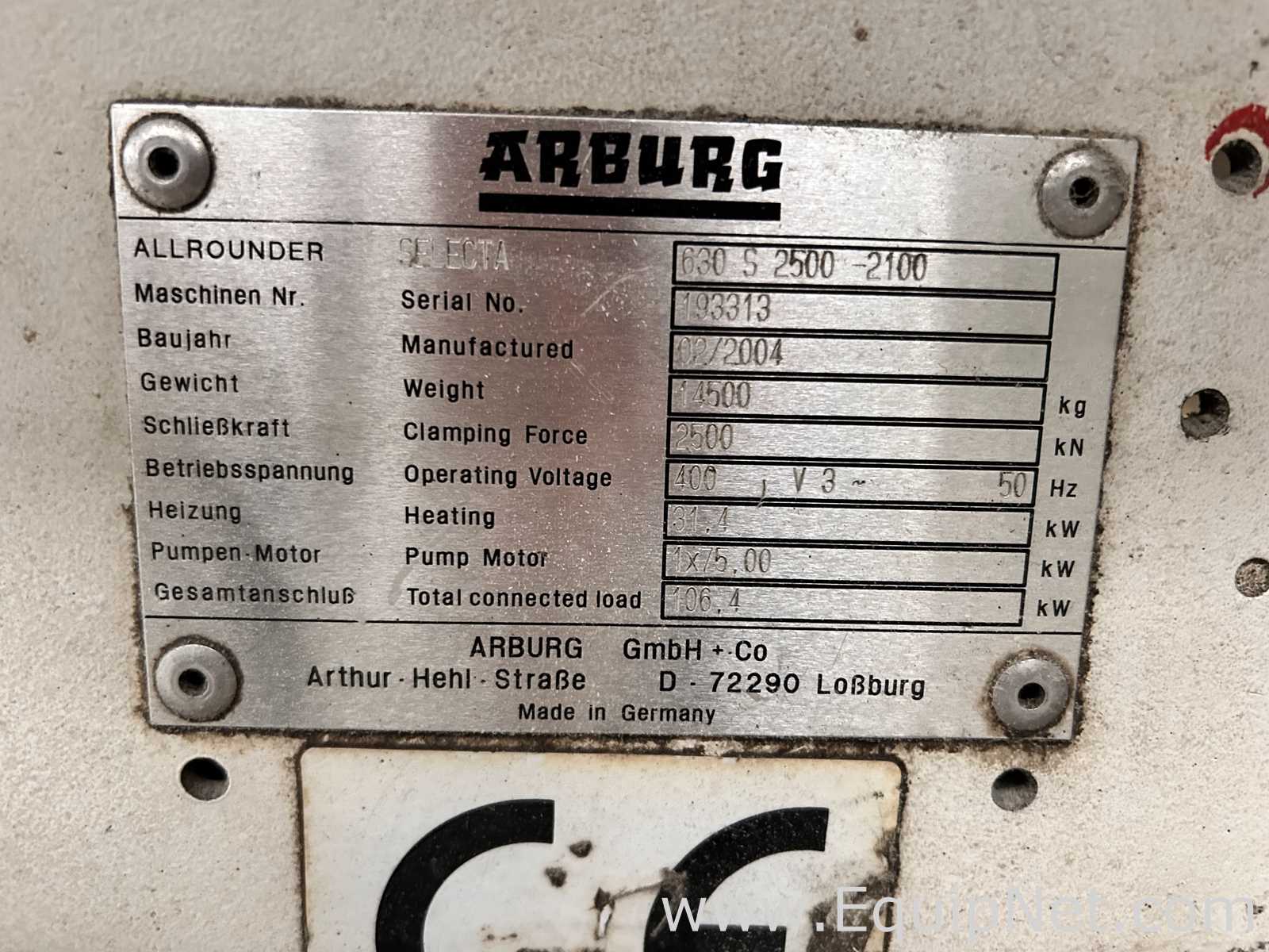 Prensa Diversas Arburg 630-S 2500-2100