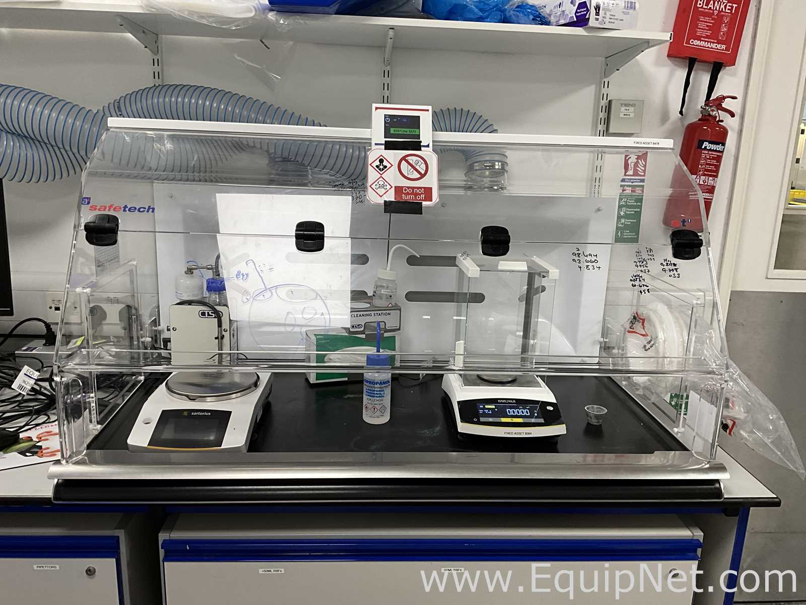 Safetech ST1-12V3-C Powder Safety Weighing Enclosure With CTS High Potency Vacuum System