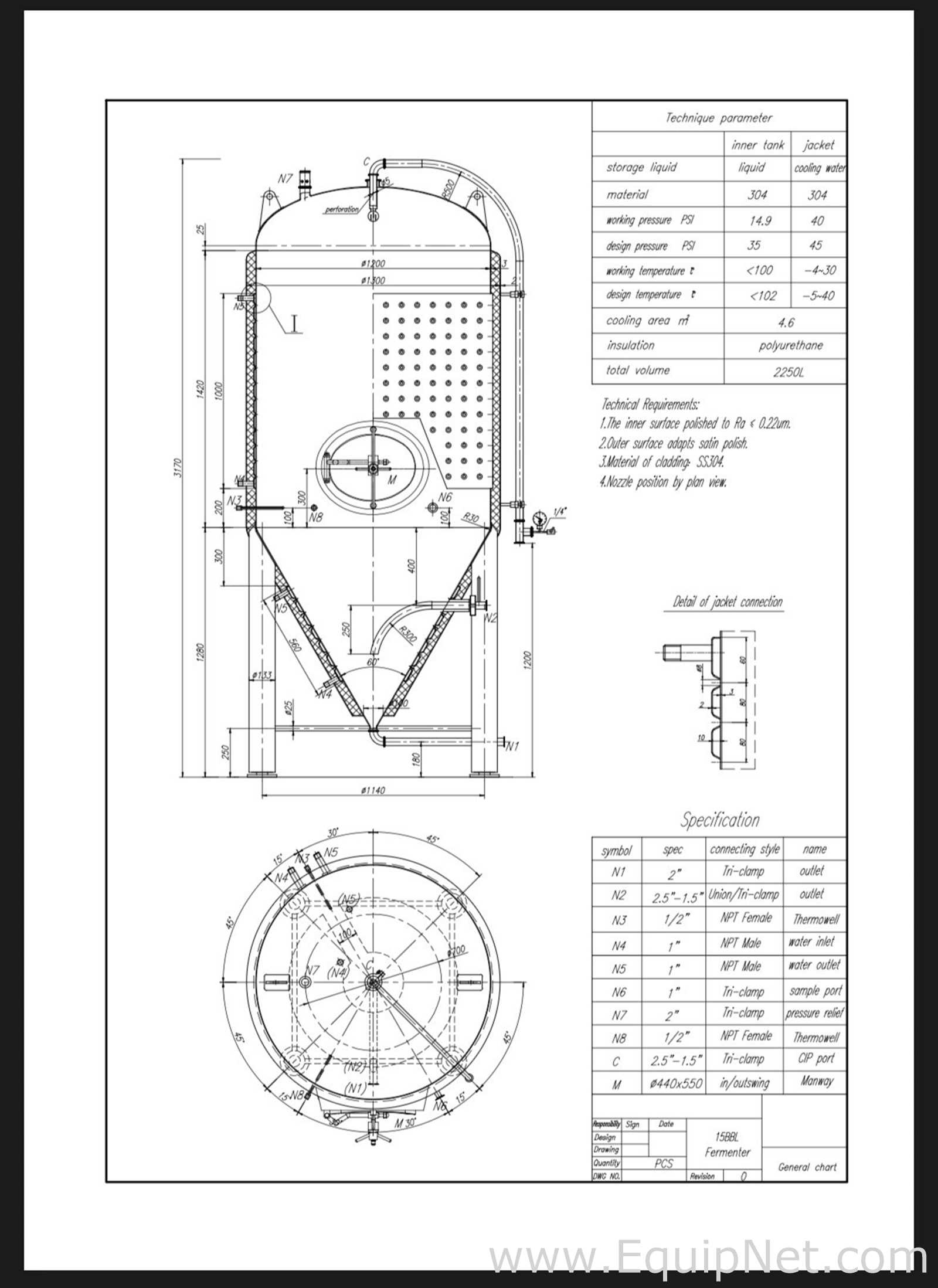Tanque Criveller Requisitos de Ar 630 GALS