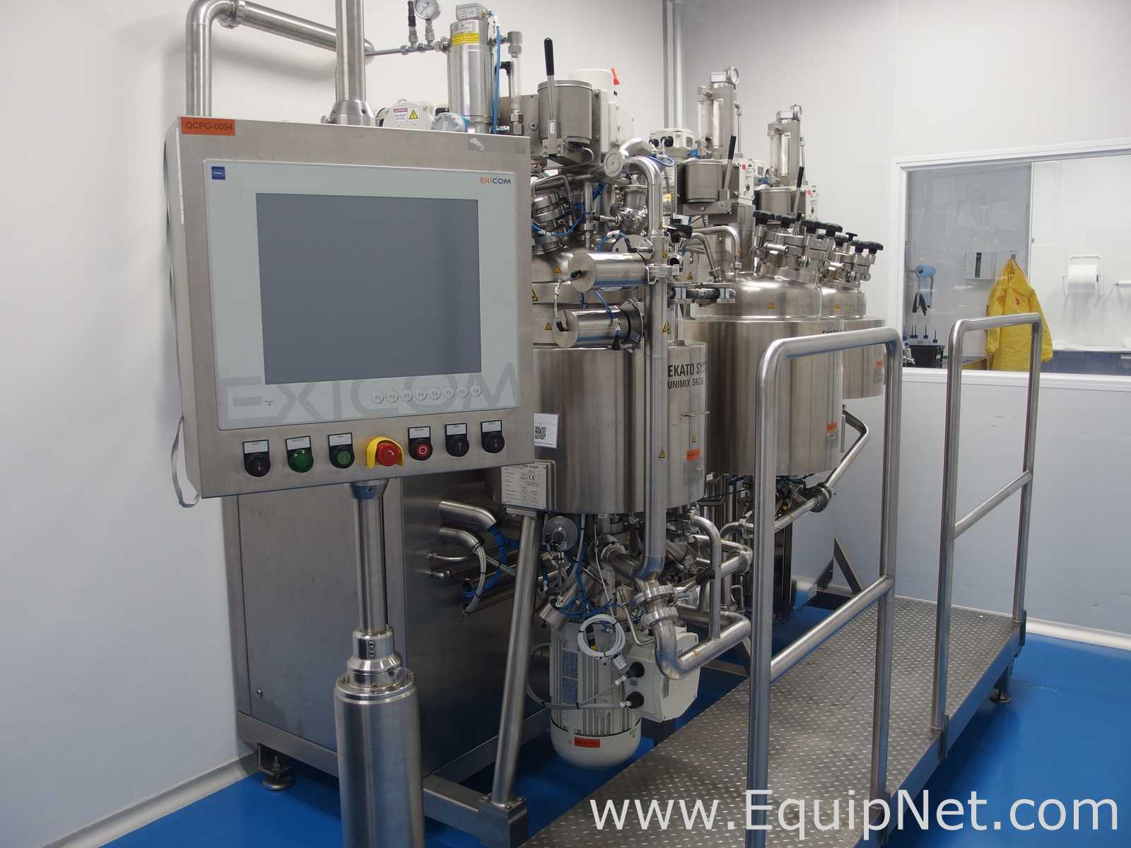 Ekato Unimix SRC50 Vaccum Emulsifying and Homogenizing System with W50/W25 Auxiliary Vessels