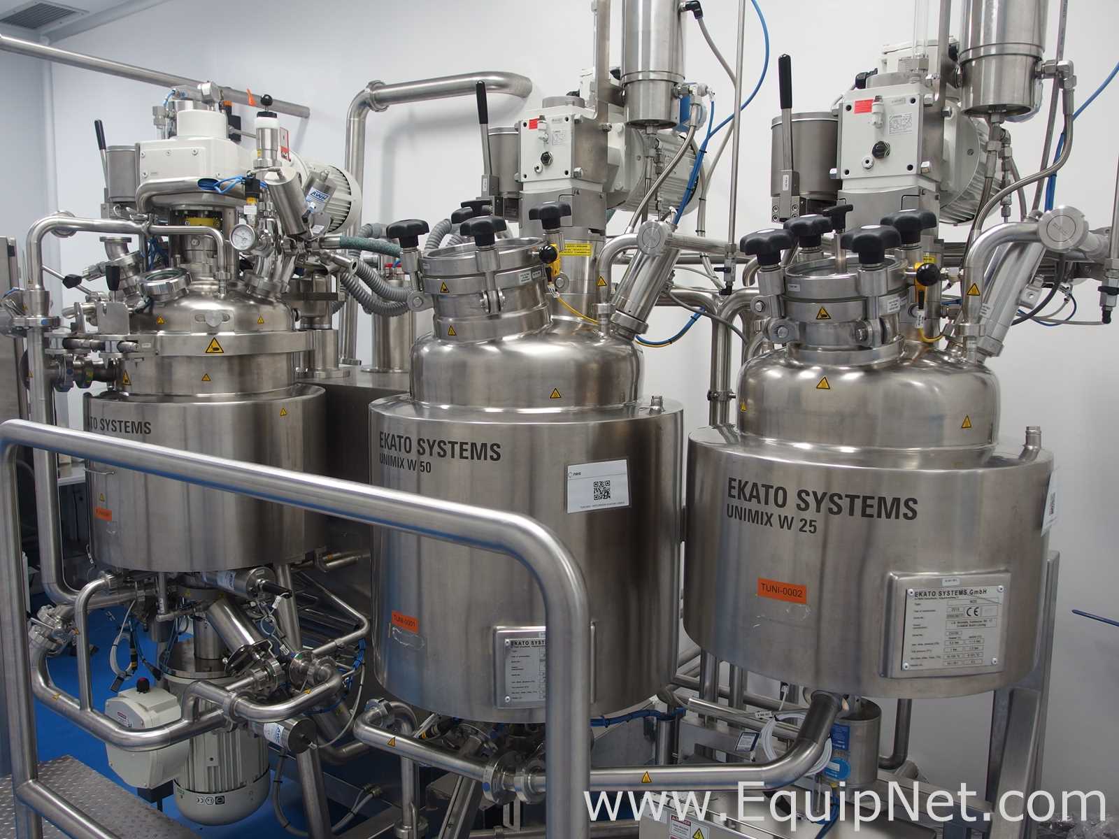 Ekato Unimix SRC50 Vaccum Emulsifying and Homogenizing System with W50/W25 Auxiliary Vessels