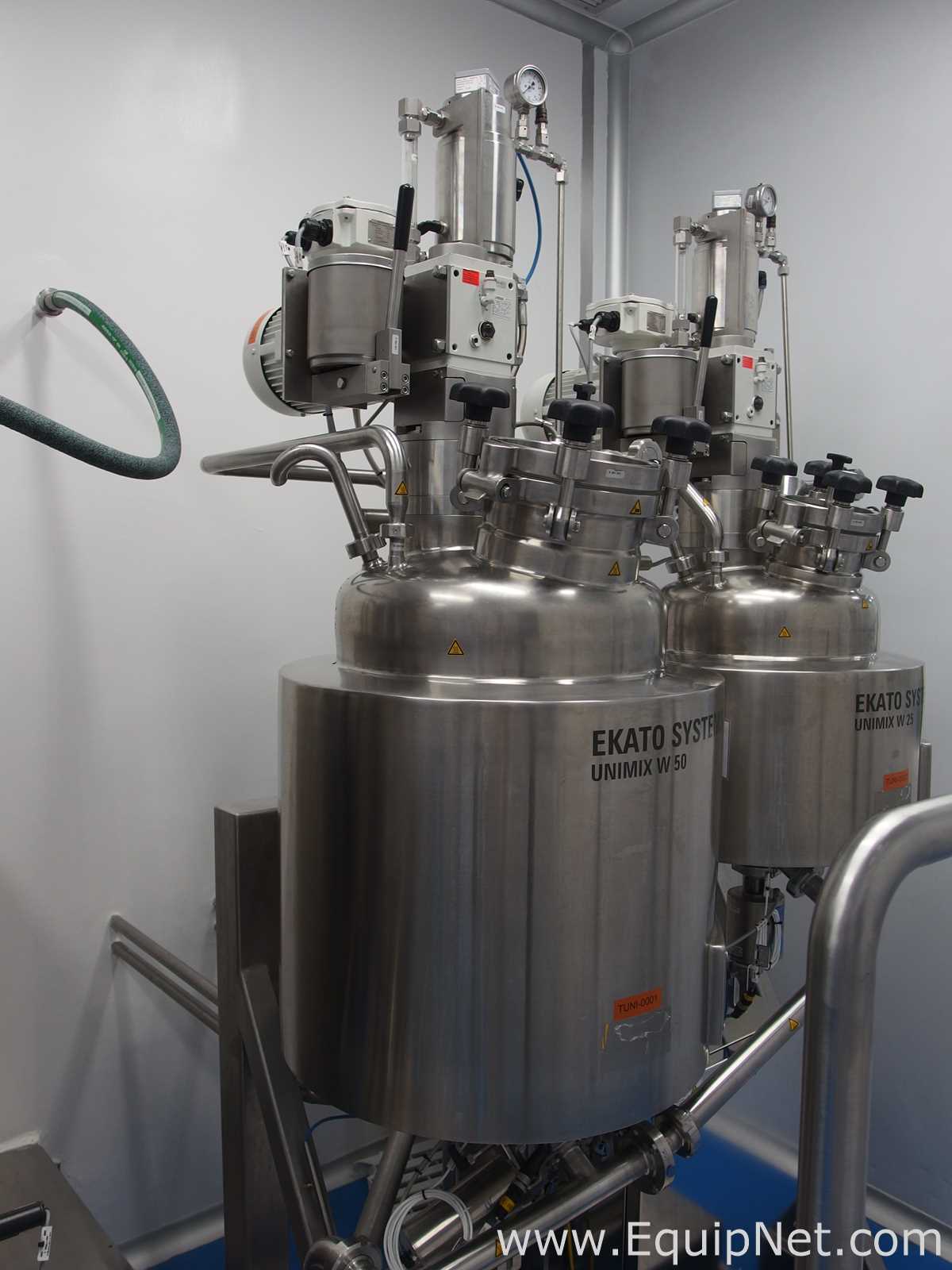 Ekato Unimix SRC50 Vaccum Emulsifying and Homogenizing System with W50/W25 Auxiliary Vessels