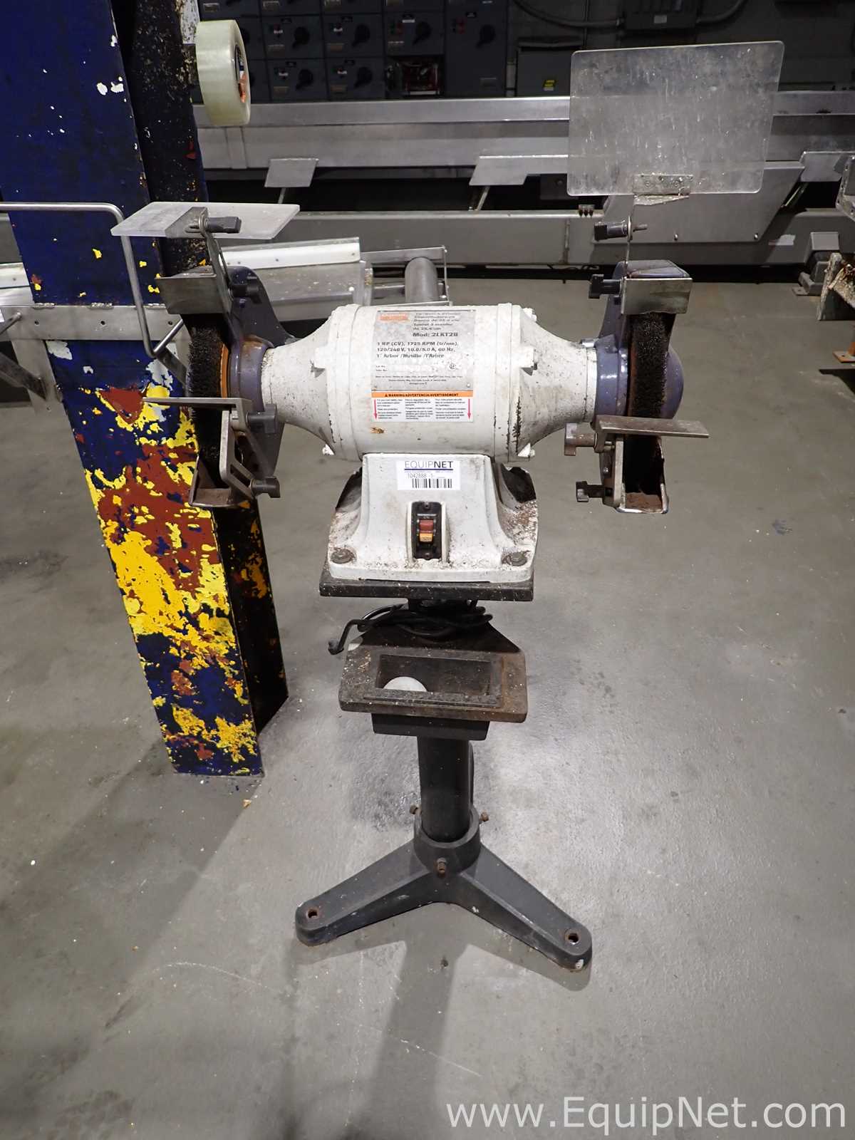Dayton 2LKT2B 10-Inch Bench Grinder on Pedestal Stand