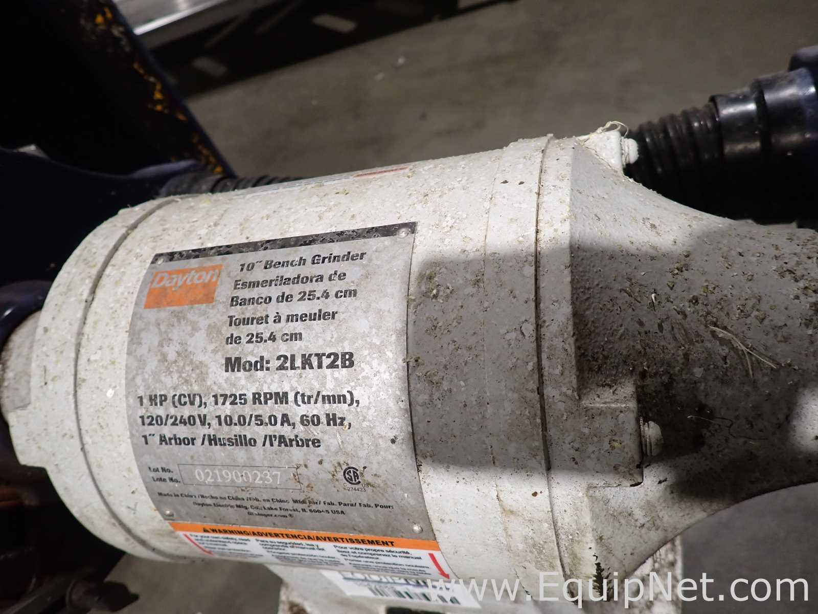 Dayton 2LKT2B 10-Inch Bench Grinder on Pedestal Stand