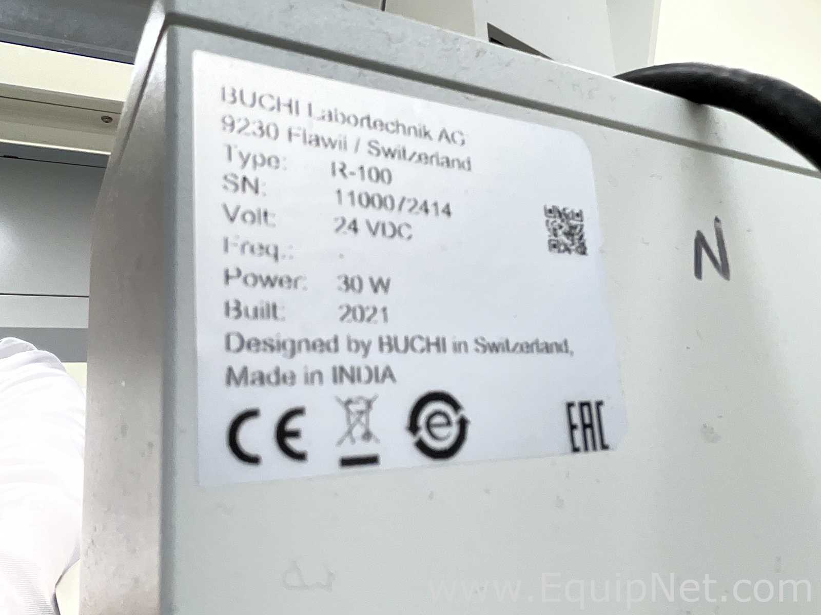 Buchi R-100 Rotary Evaporator with B-100 Heating Bath, V-300 Vacuum Pump and F-314 Recirc Chiller