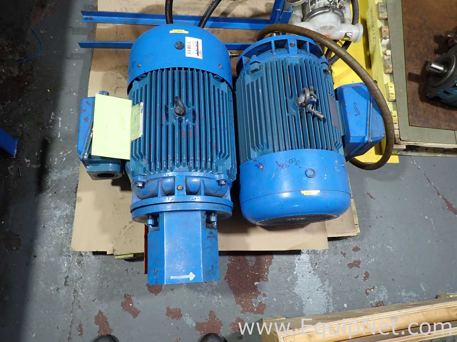 Lot of 4 50-HP VP Electric Motors with Wilden Diaphragm Pump