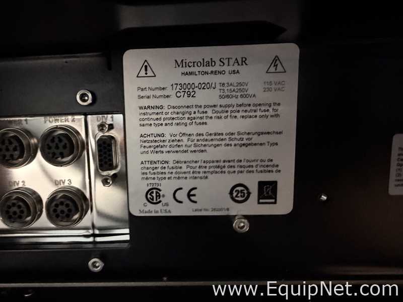 Manejadora de Líquidos Hamilton Microlab Star