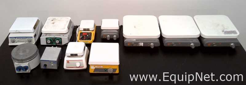 Lot of 11 Hot Plates, Stirrers, and Stirring Hot Plates