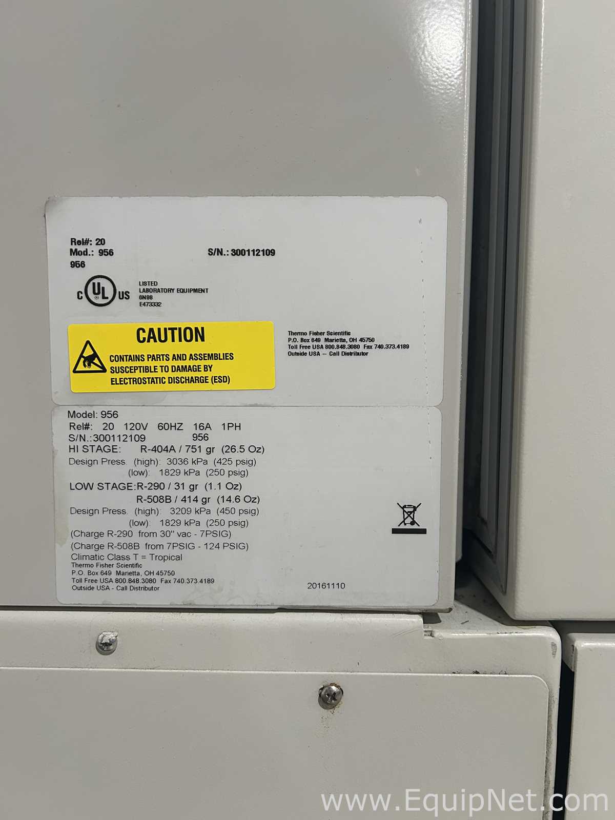 Congelador Thermo Fisher Scientific 956