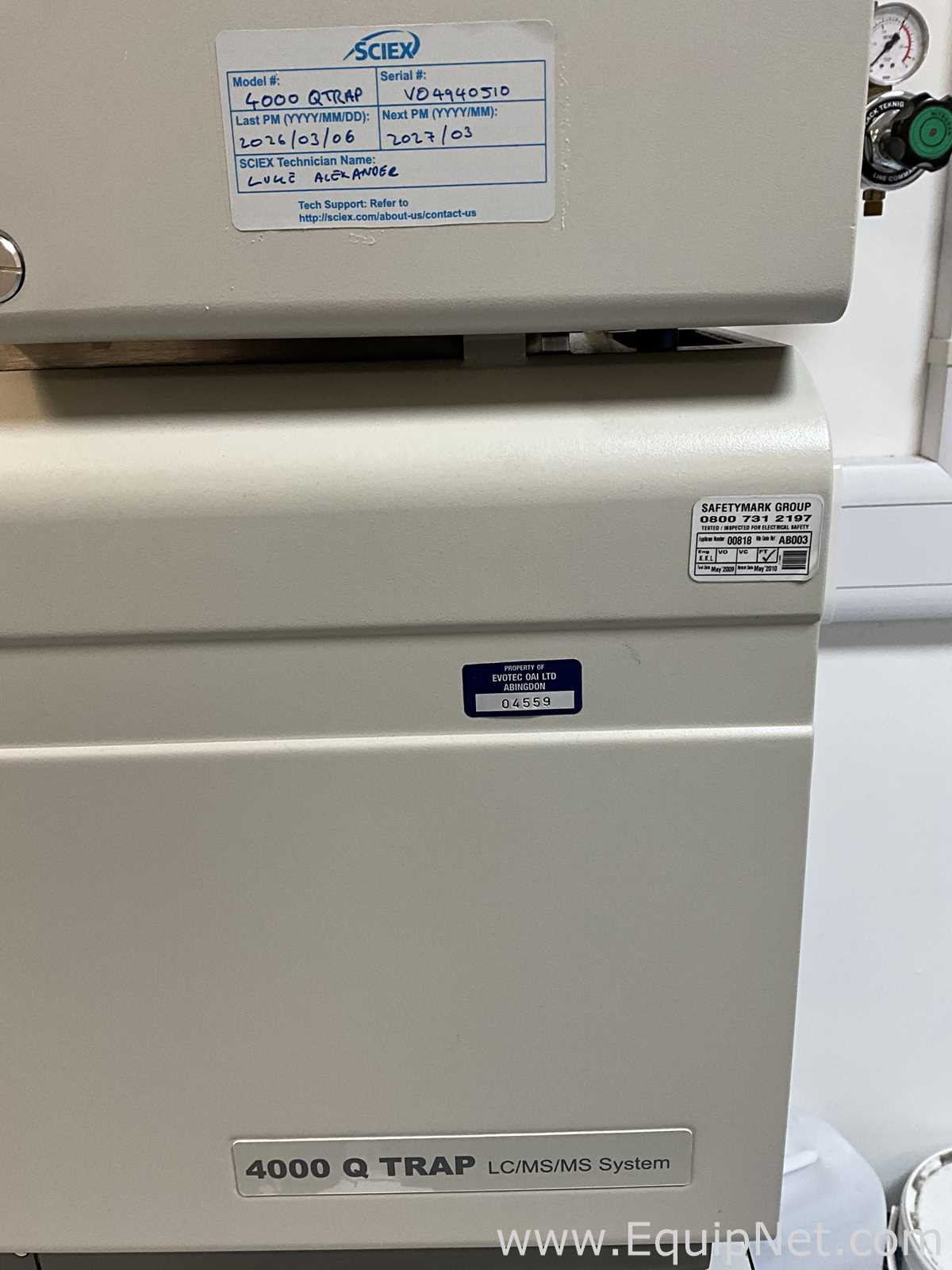 AB Sciex 4000 Q TRAP LC/MS Mass Spectrometer With Agilent Infinity 1290 HPLC System