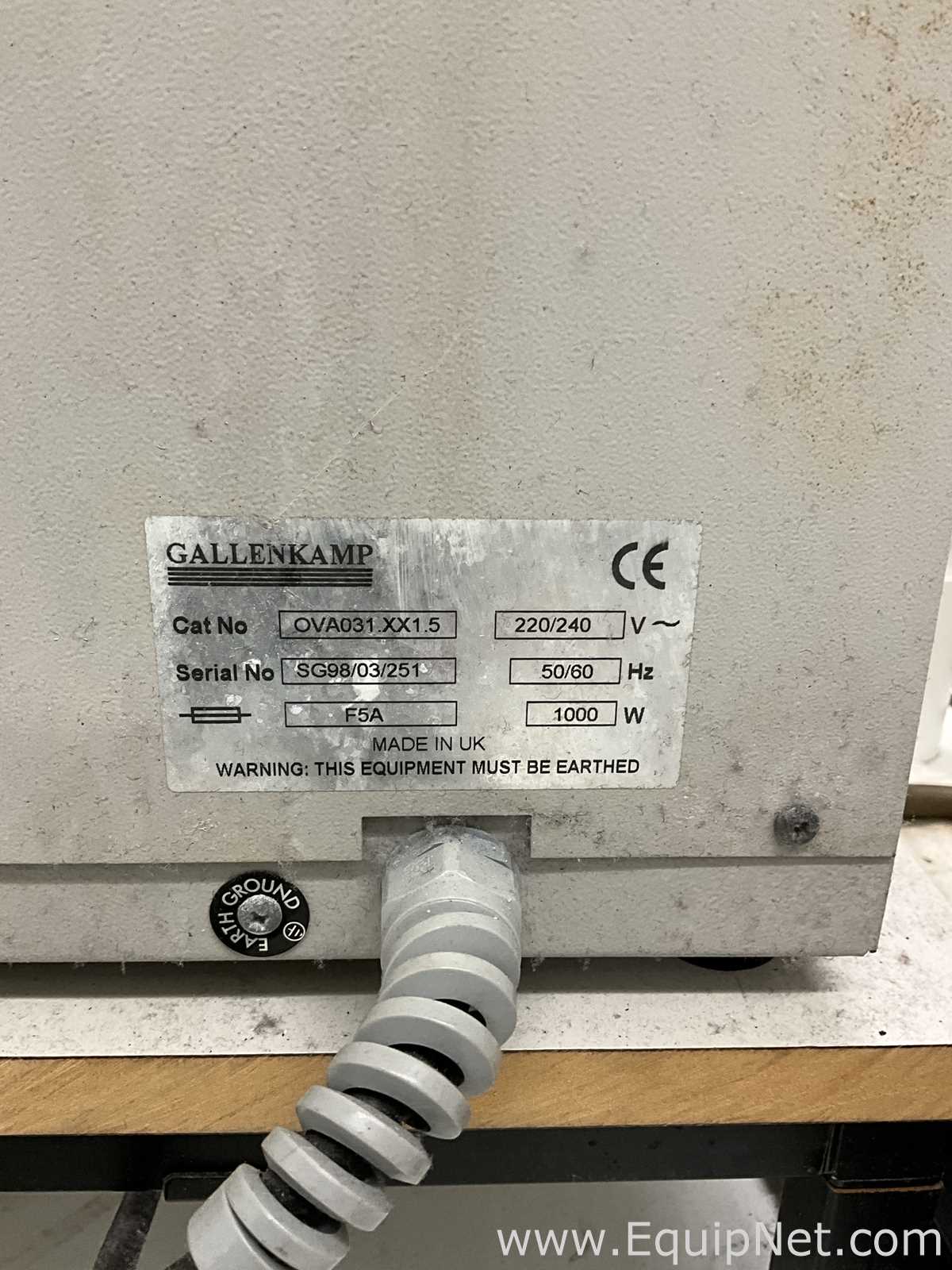 Gallenkamp OVA031.XX1.5 Laboratory Vacuum Oven
