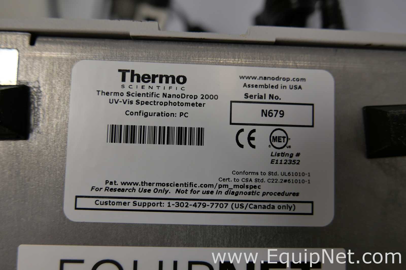 Thermo Scientific NanoDrop 2000 UV-Vis Spectrophotometer