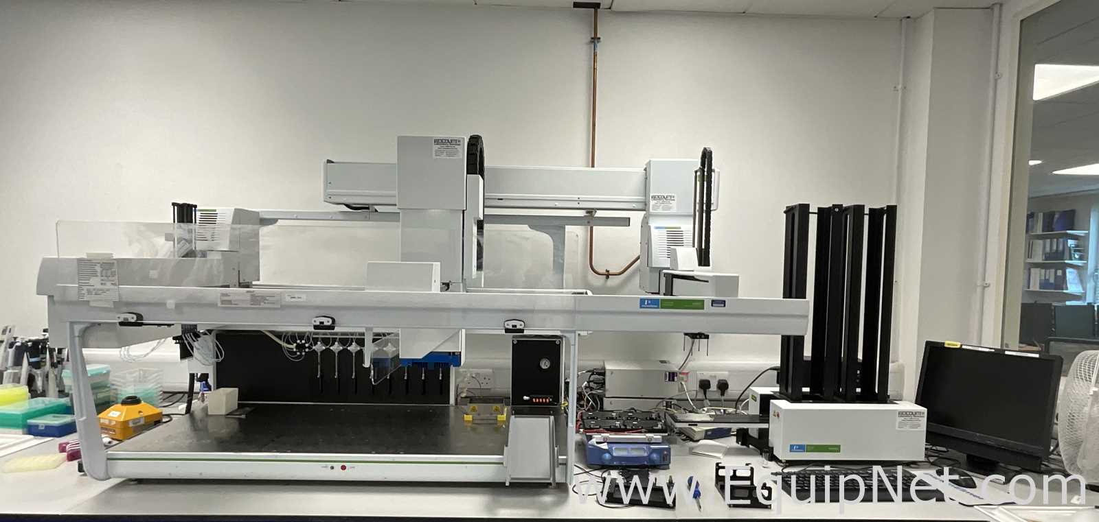 Perkin Elmer JANUS 8 Tip Liquid Handler Automated Work Station With Platestak and Gripper Platform