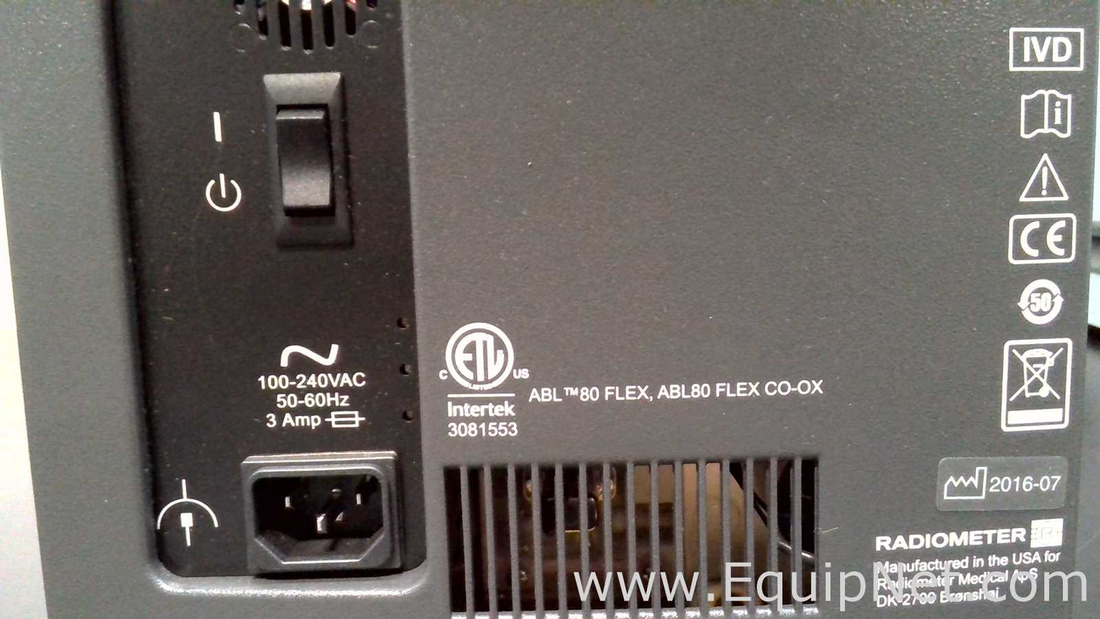 Radiometer ABL80 FLEX CO-OX Blood Gas Analyzer