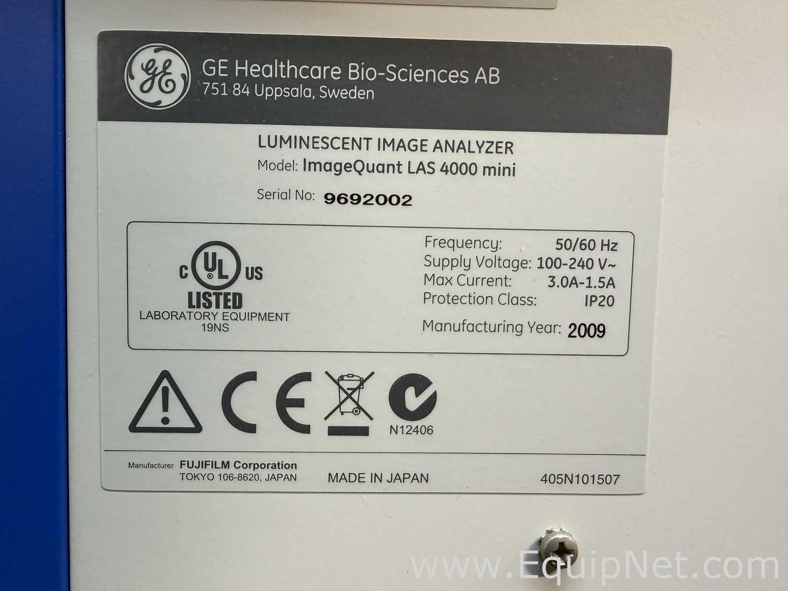 Generador de Imágenes GE Healthcare ImageQuant LAS 4000 Mini
