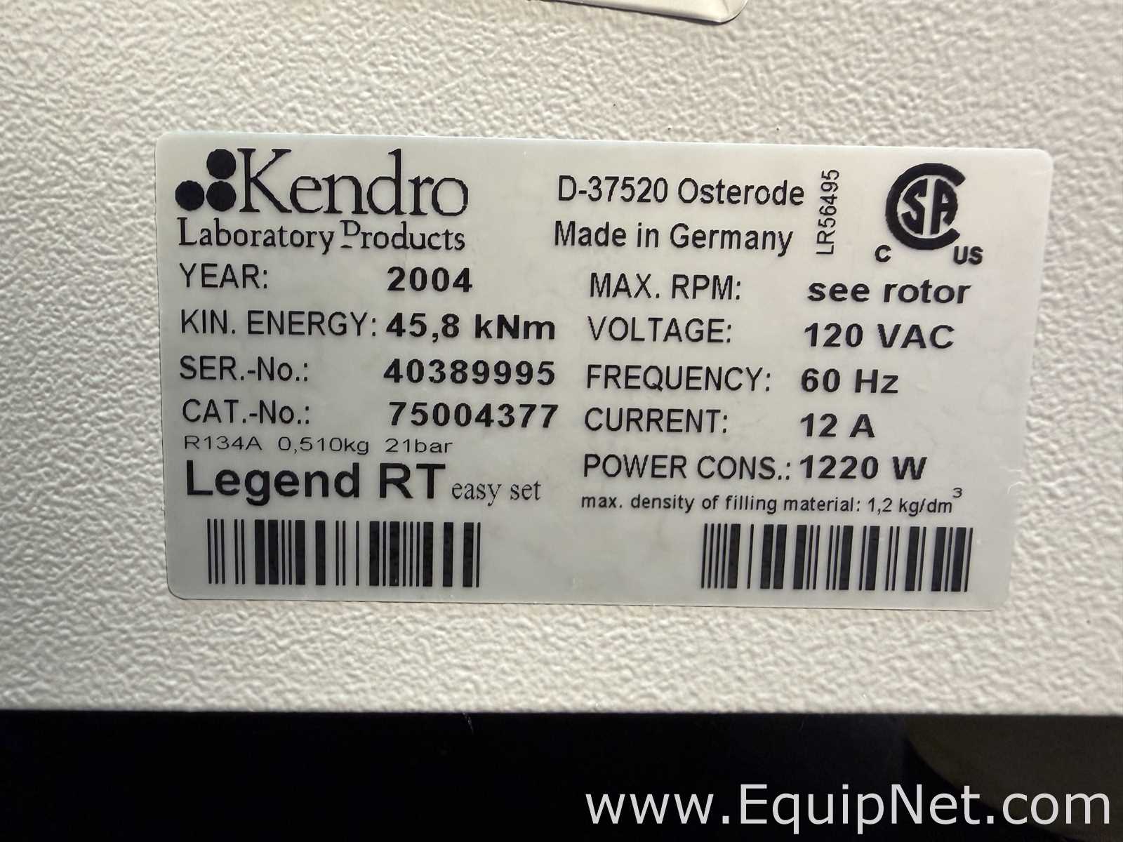 Centrífuga para Laboratórios Kendro Laboratory Products Legend RT