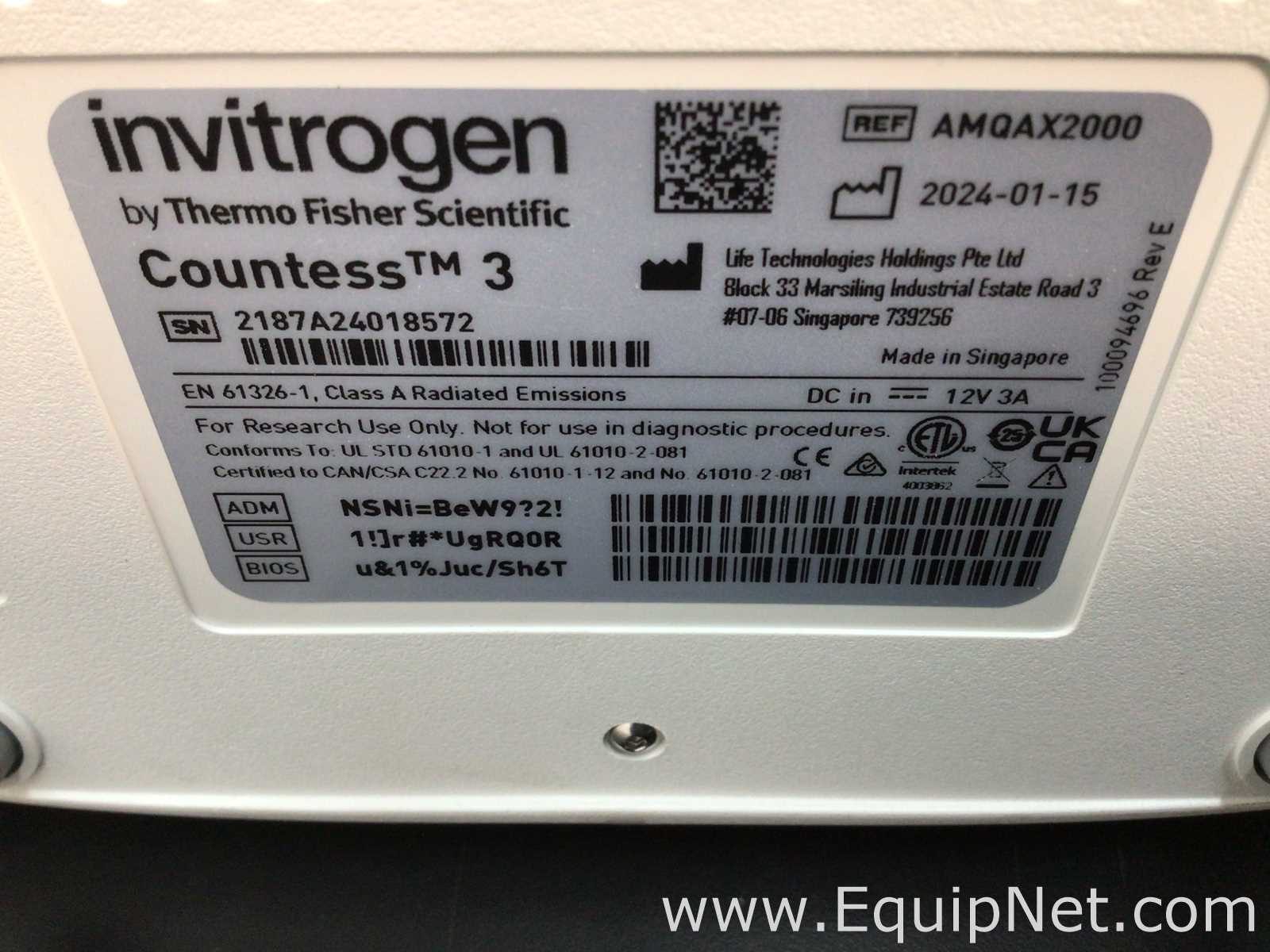 Invitrogen Countess 3 Automated Cell Counter