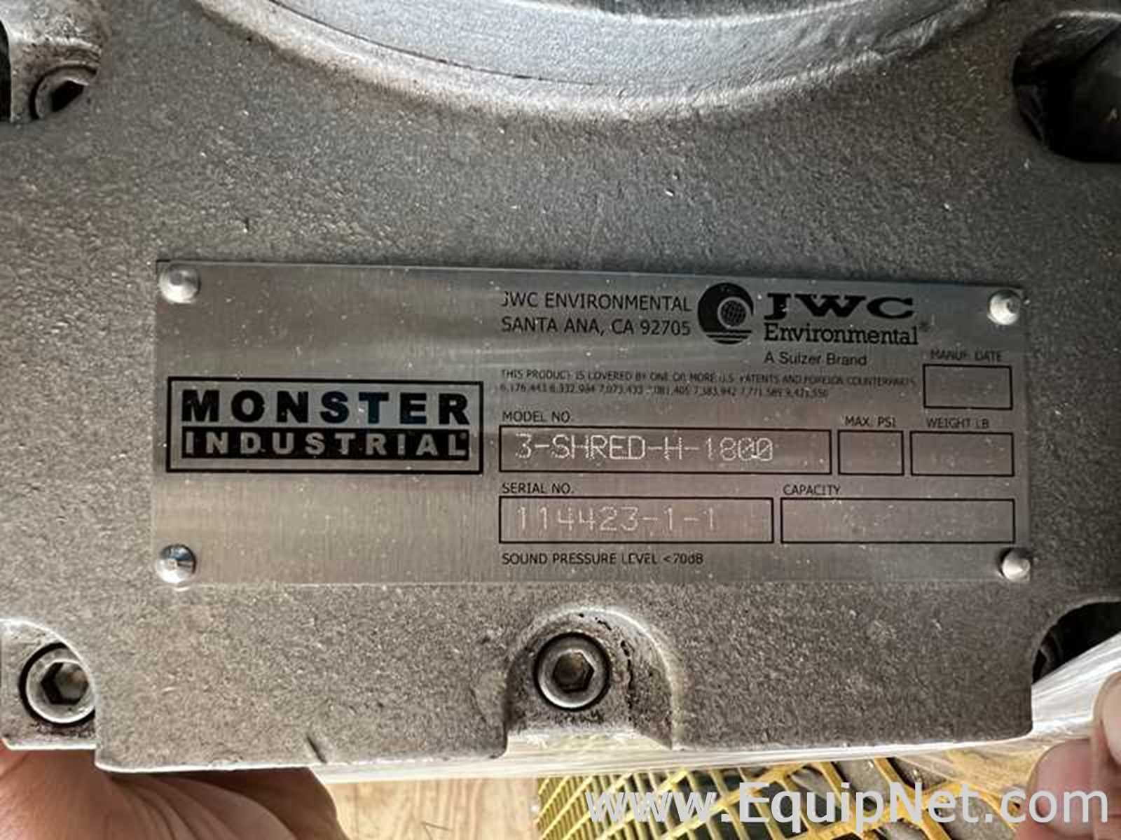 Trituradora Monster Industrial 3-SHRED-H-1800