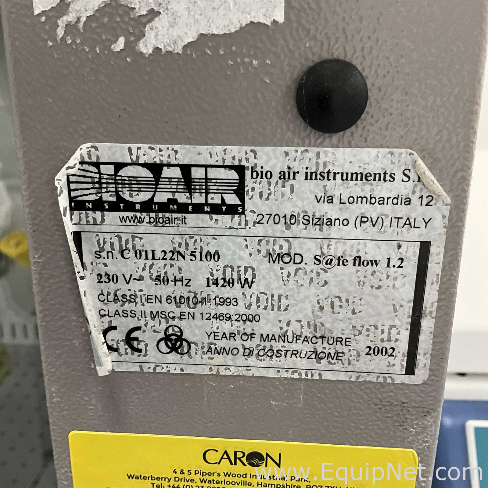 Cabina de Seguridad Biológica BioAir Safeflow 1.2