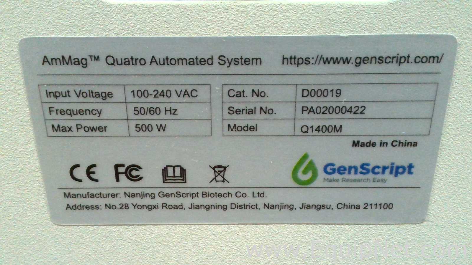 GenScript AmMag Quatro Automated Maxi-Plasmid Purification System