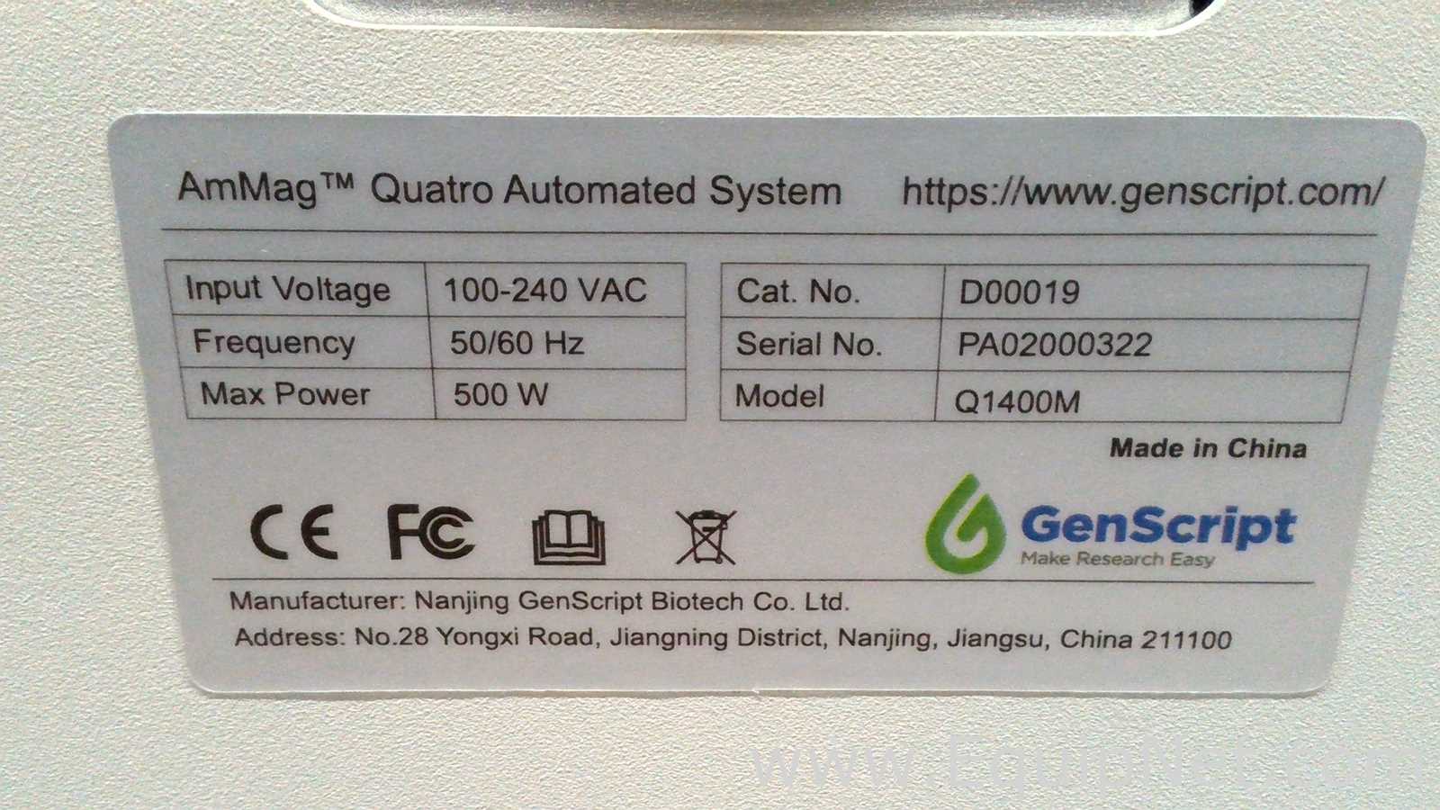 GenScript AmMag Quatro Automated Maxi-Plasmid Purification System