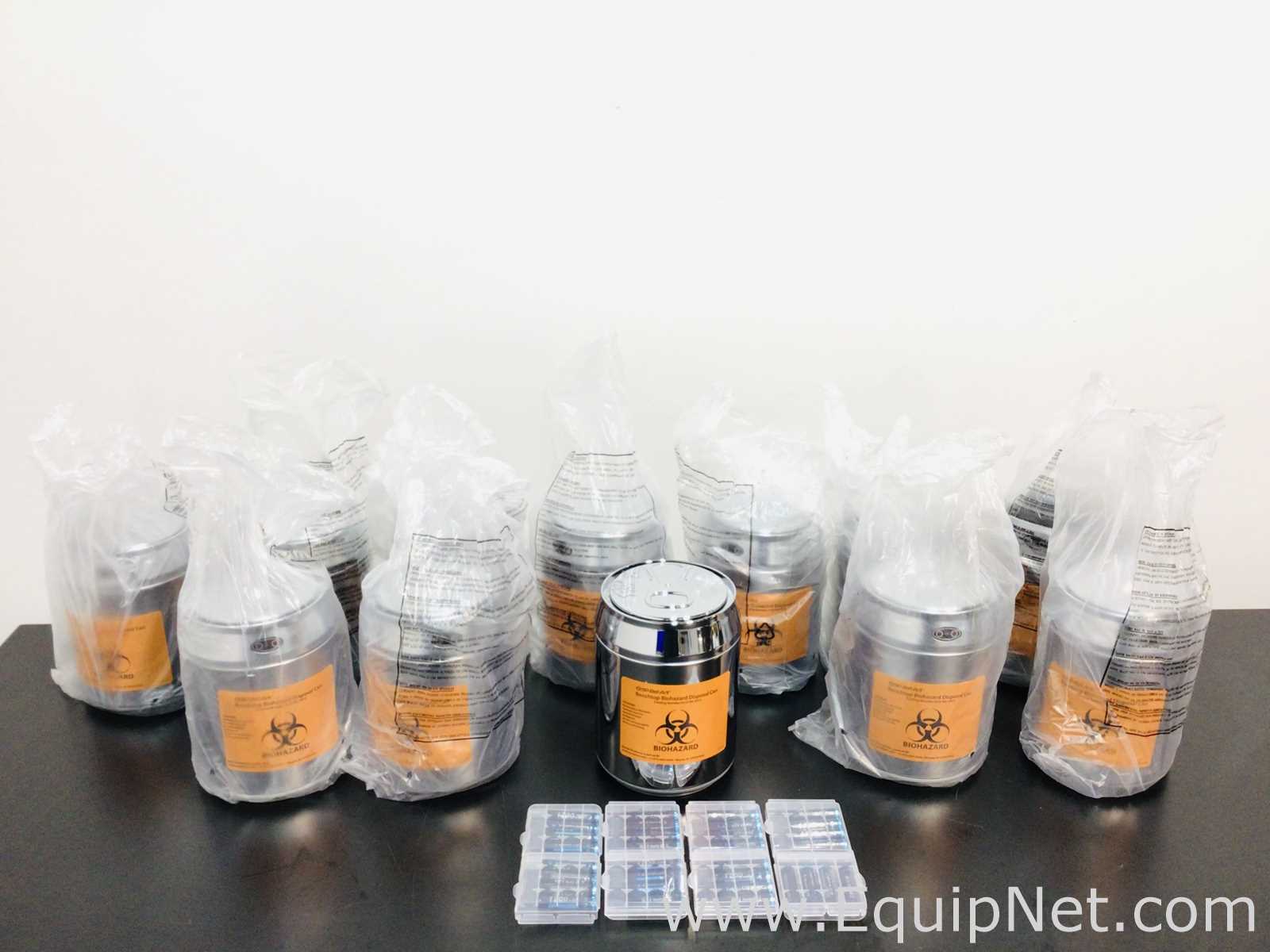 Lot Of 12 SP Bel-Art H13194-1011 Benchtop Biohazard Disposal Can