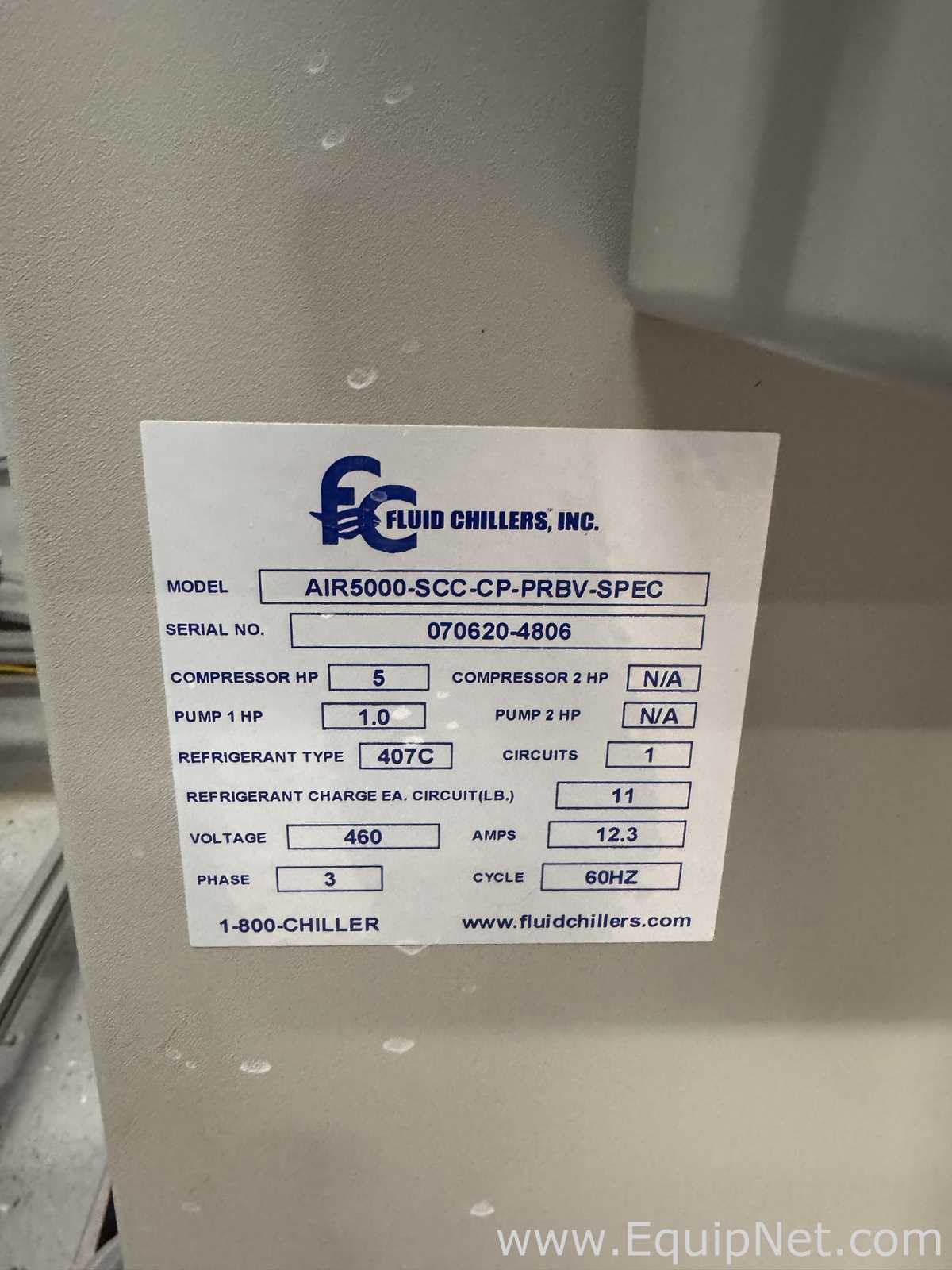 Fluid Chillers Inc. AIR500-SCC-CP-PRBV-SPEC Air-Cooled Water Chiller