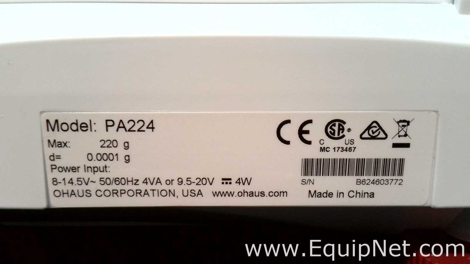 Báscula Ohaus Corporation PA224