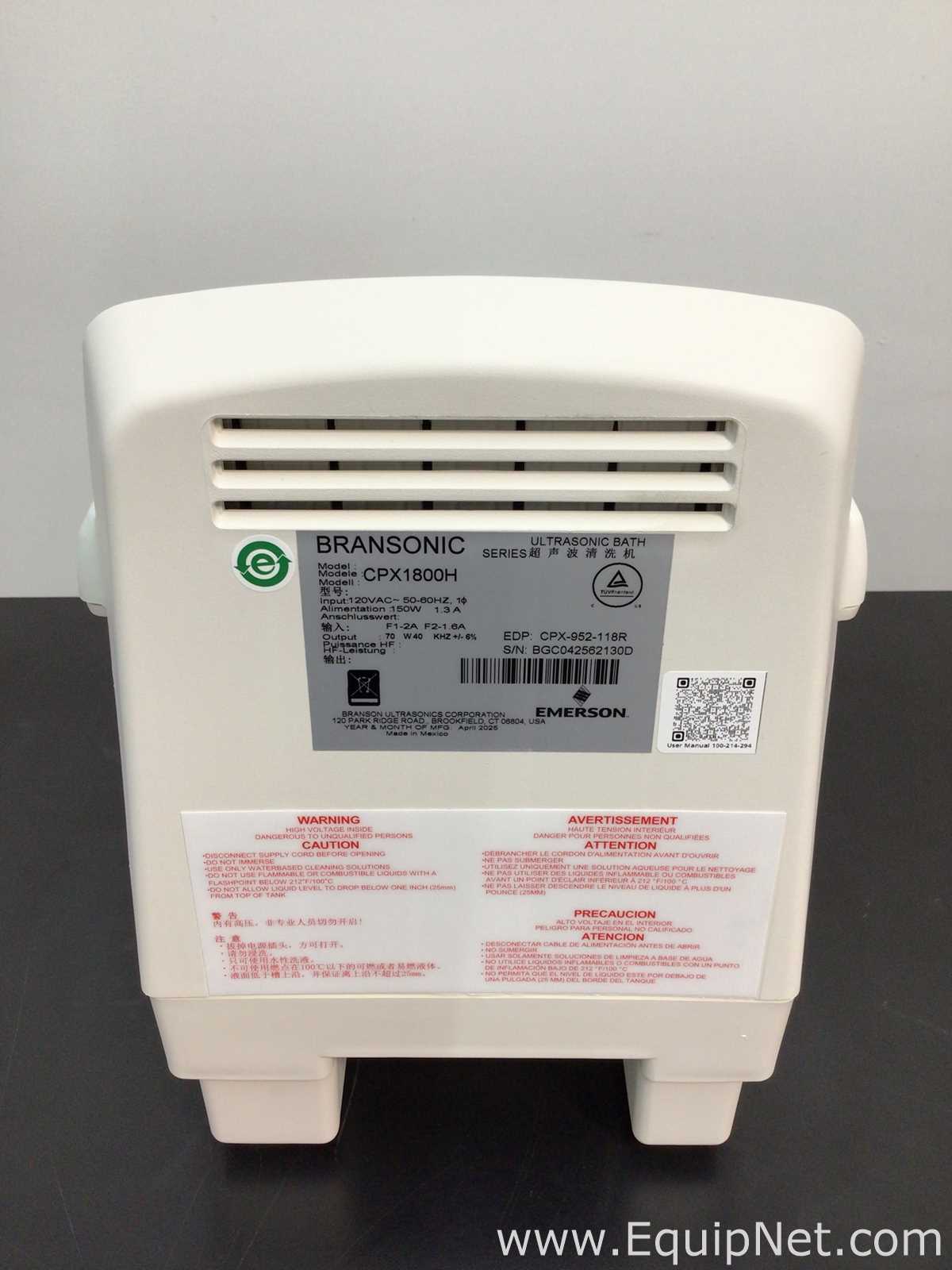 Branson CPX1800H Digital Heated Ultrasonic Cleaner