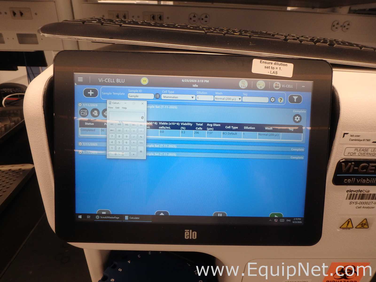 Beckman Coulter Vi-Cell BLU Cell Viability Analyzer