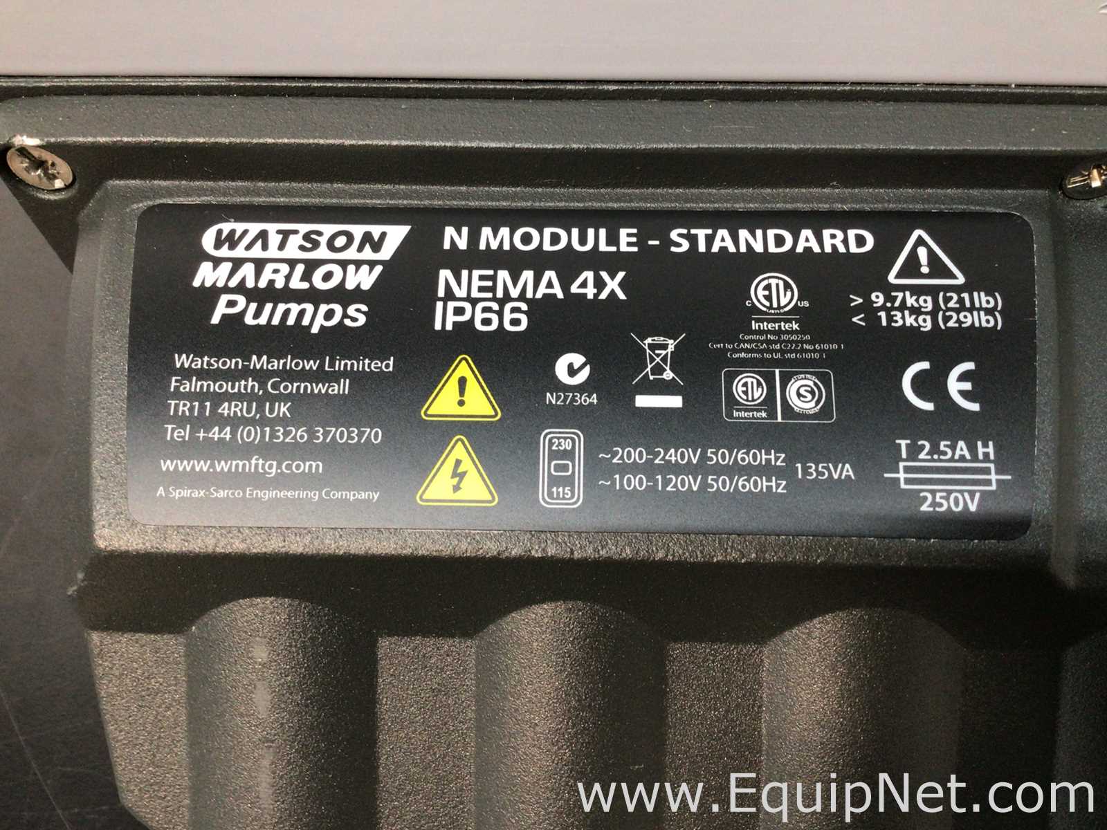 Bomba Peristáltica Watson Marlow NEMA 4X IP66