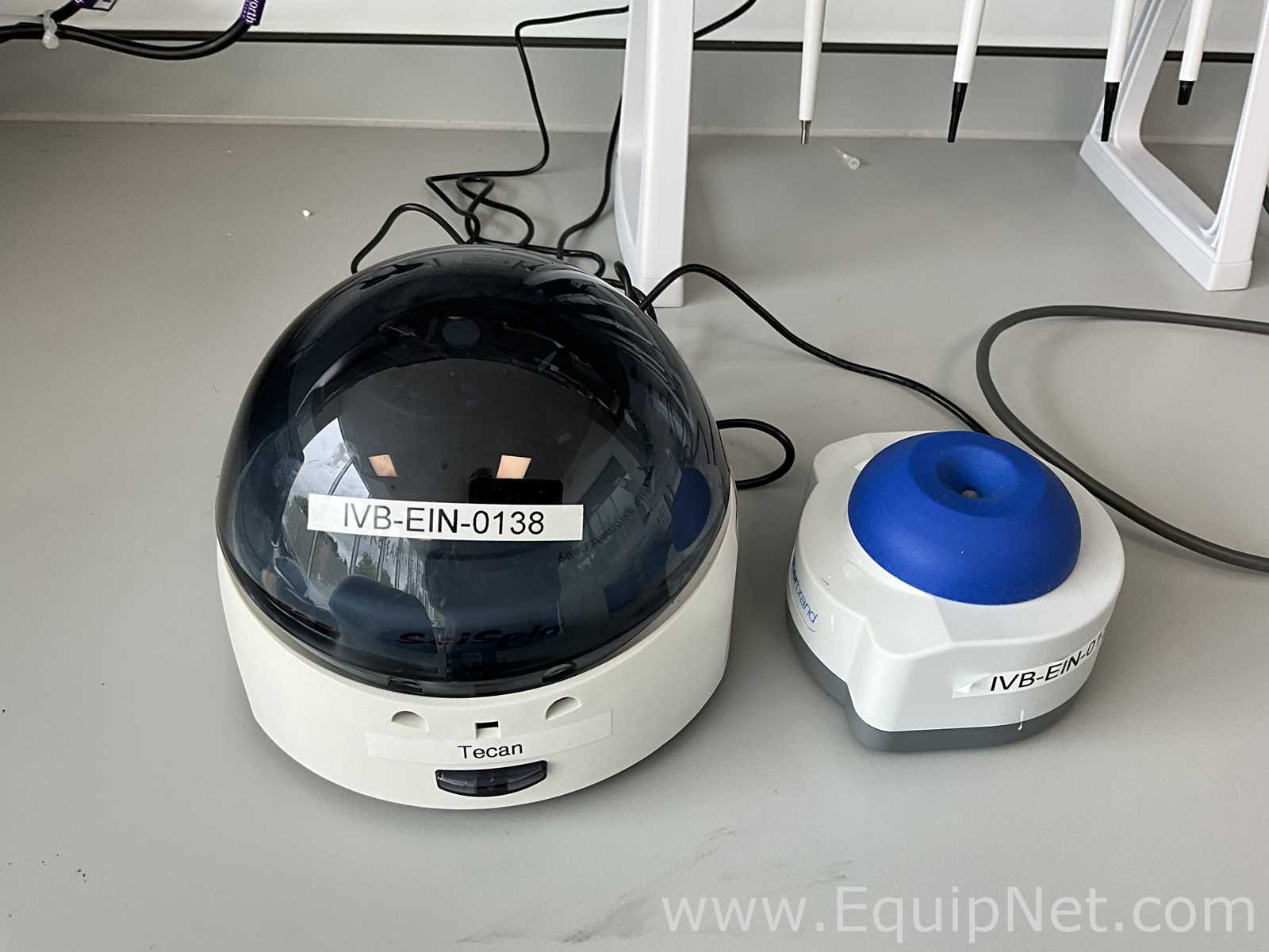 Tecan Sci Spin Mini Centrifuge and Fisher Scientific Mini Vortex Mixer