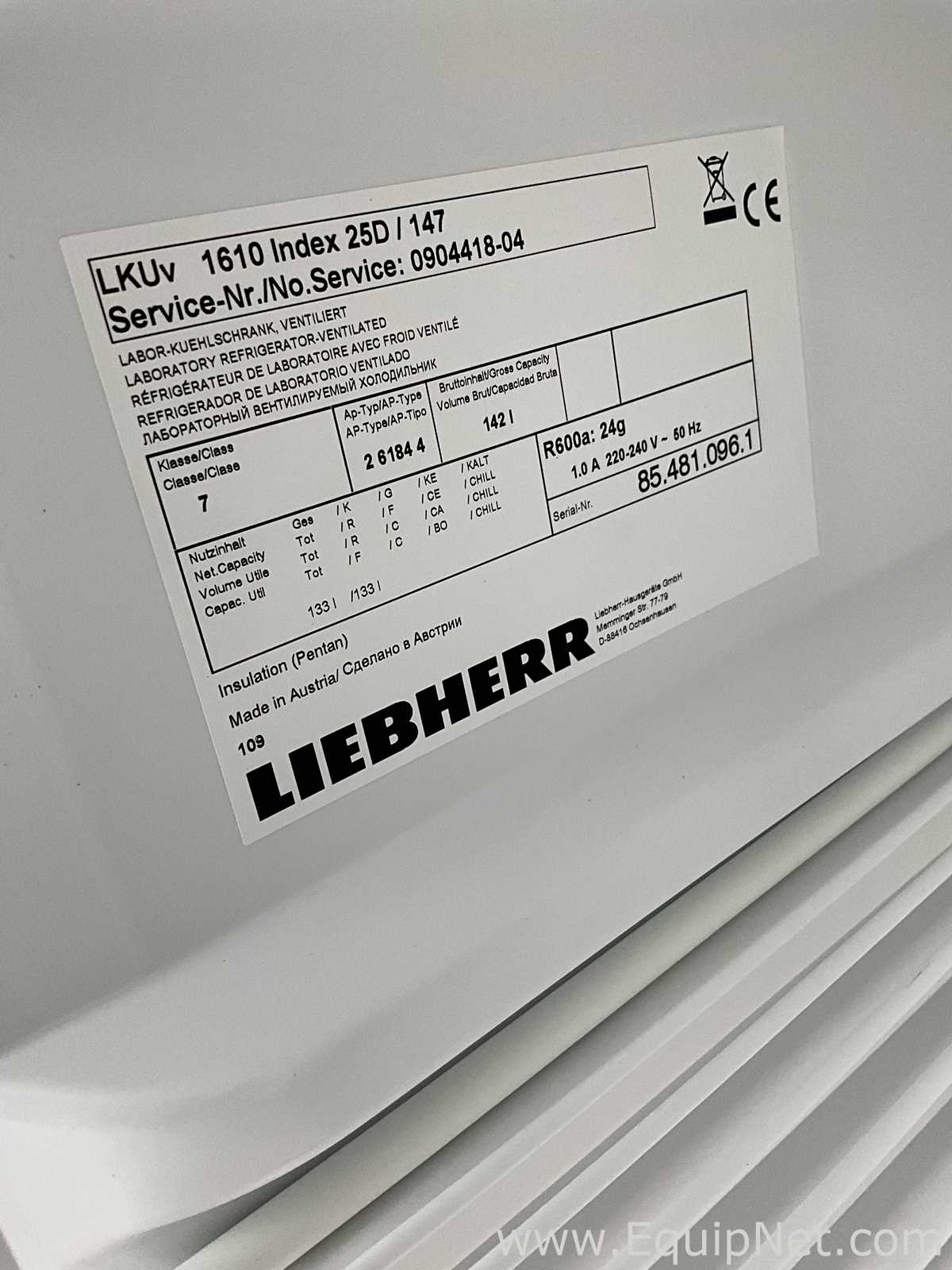 Refrigeradores Liebherr LKUv 1610.  133 Litros