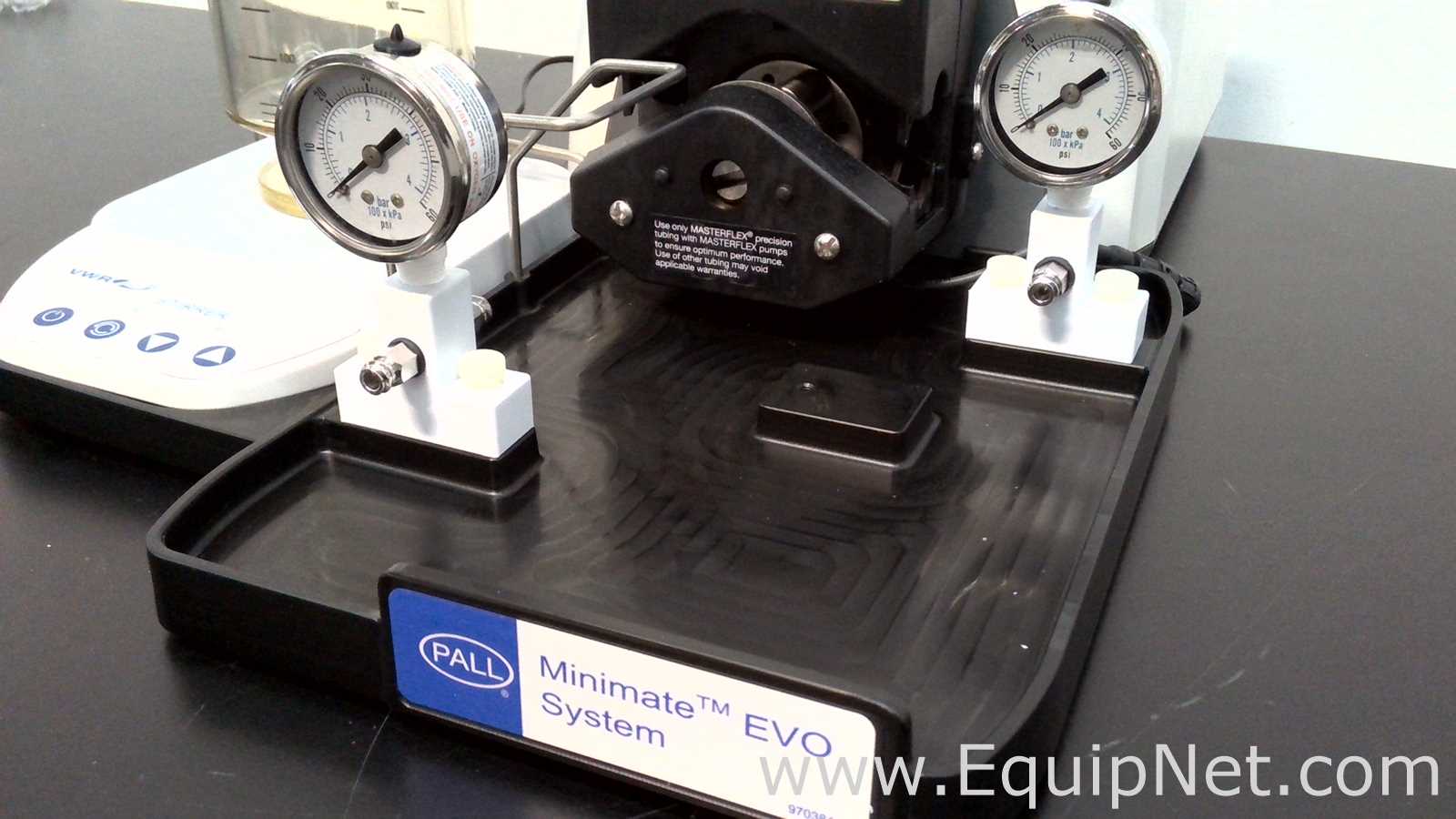 PALL Minimate Evo Tangential Flow Filtration System With Cole-Parmer Pump and VWR Stirrer