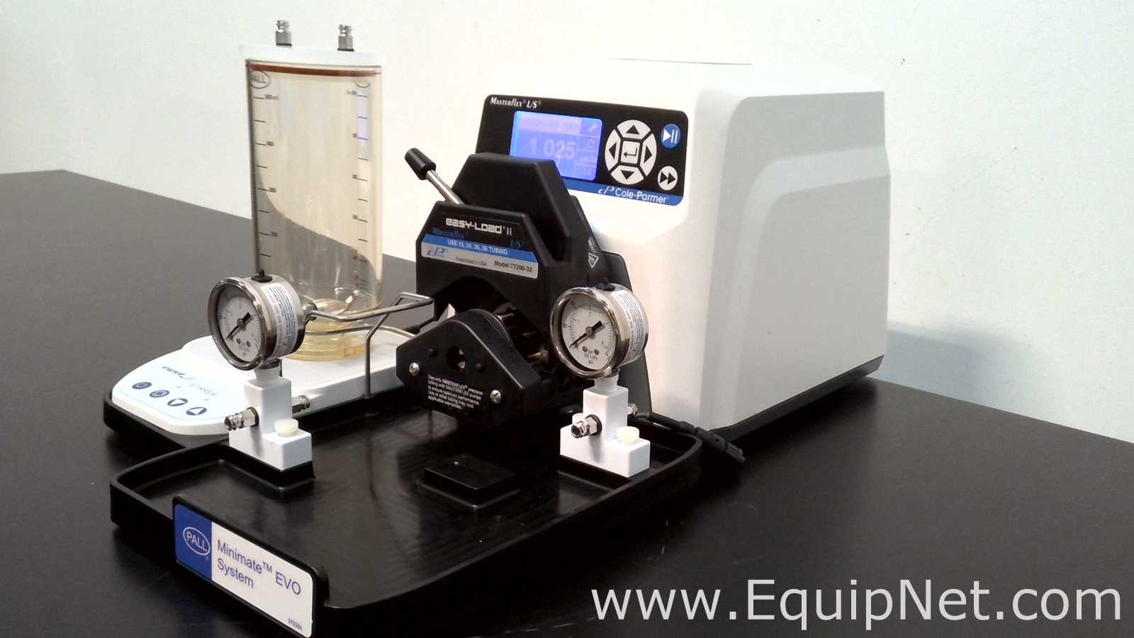 PALL Minimate Evo Tangential Flow Filtration System With Cole-Parmer Pump and VWR Stirrer