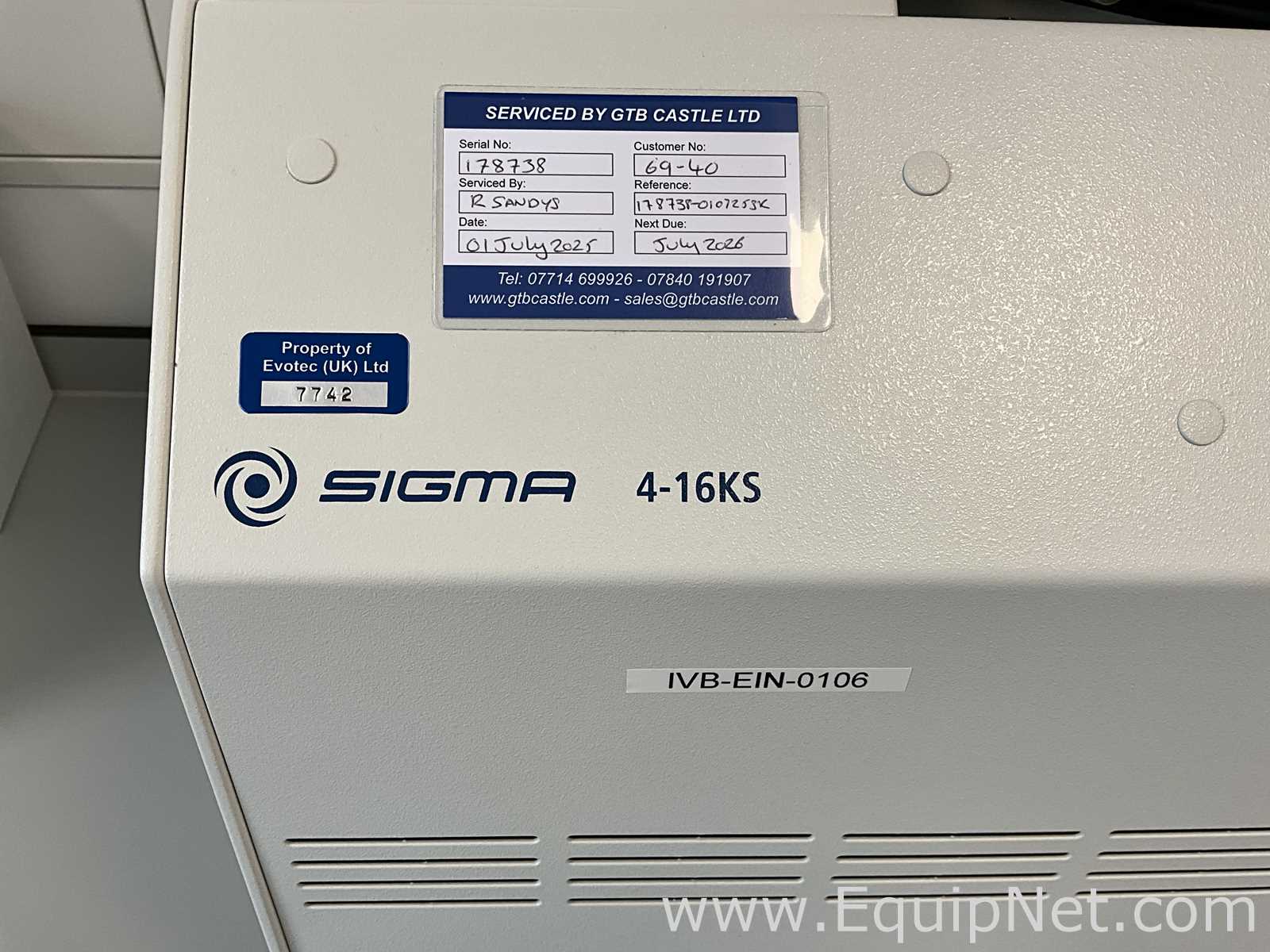 Sigma LaborZentrifugen GmbH 4-16KS Refrigerated Centrifuge