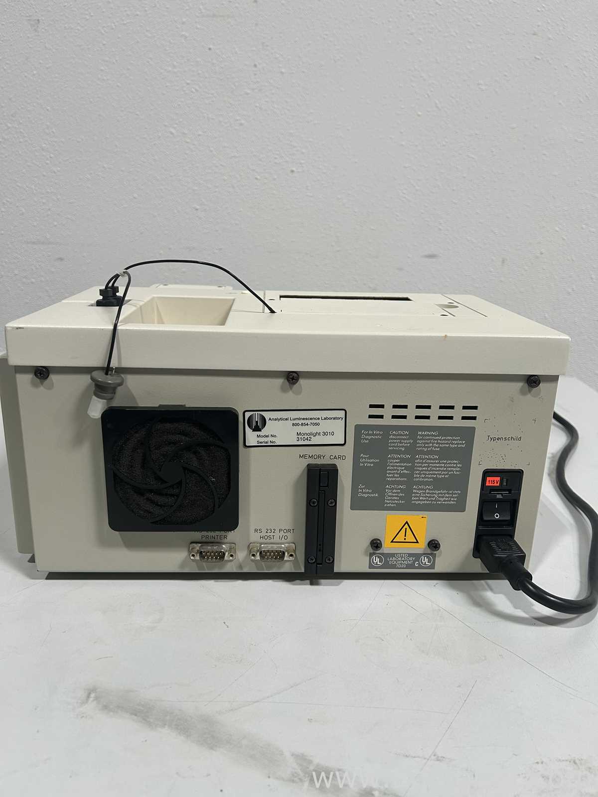 Analytical Luminescence Laboratory Monolight 3010 Luminometer
