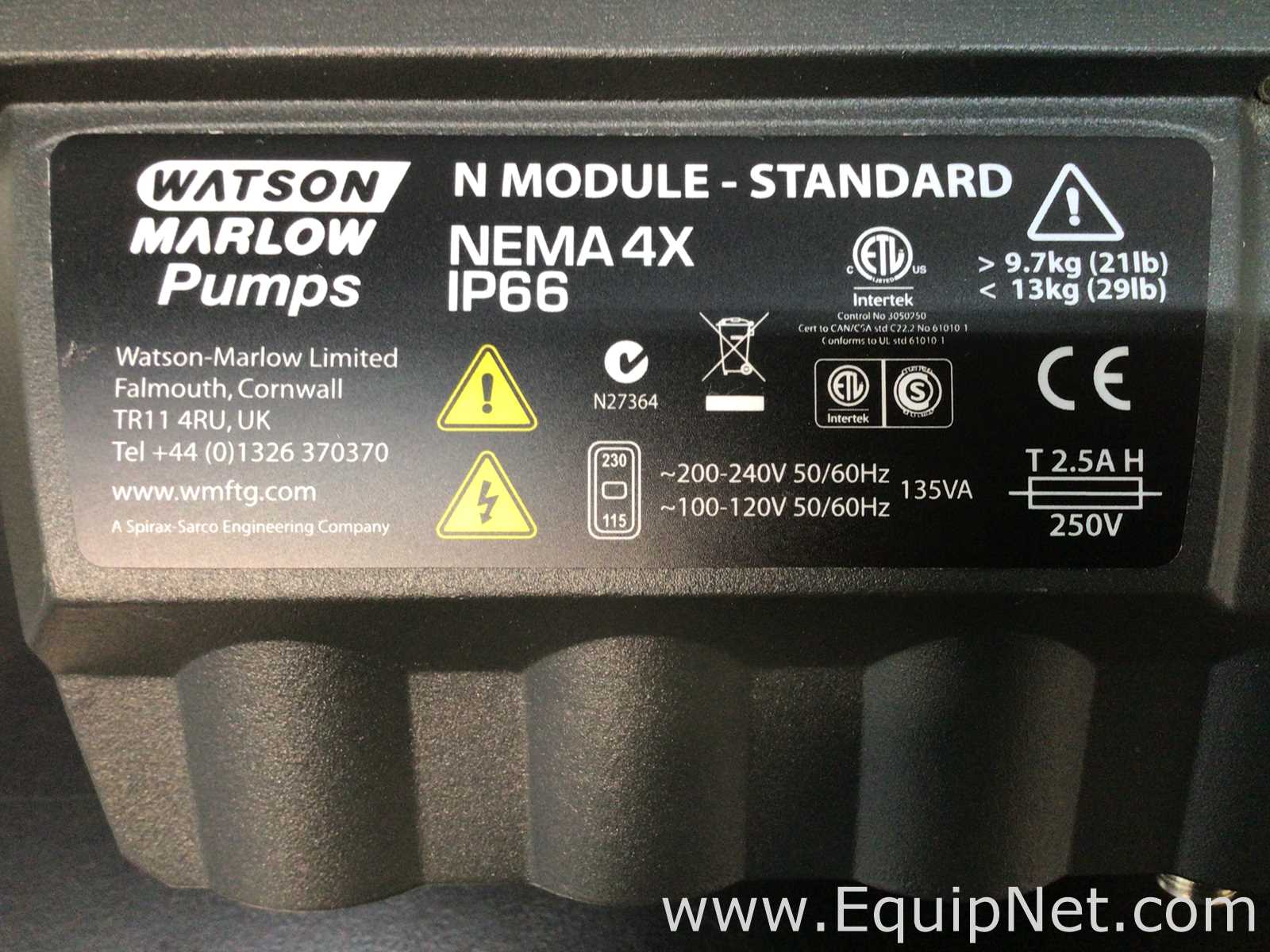 Bomba peristáltica Watson Marlow NEMA 4X IP66
