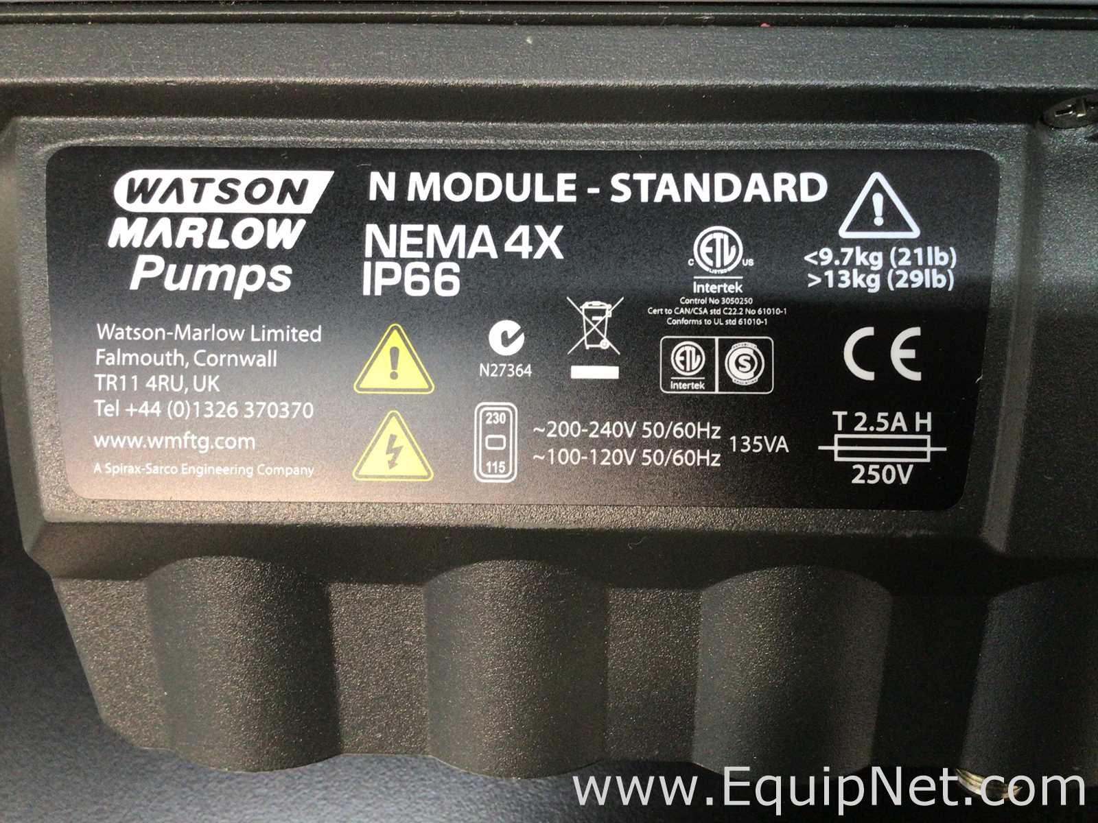 Bomba peristáltica Watson Marlow NEMA 4X IP66