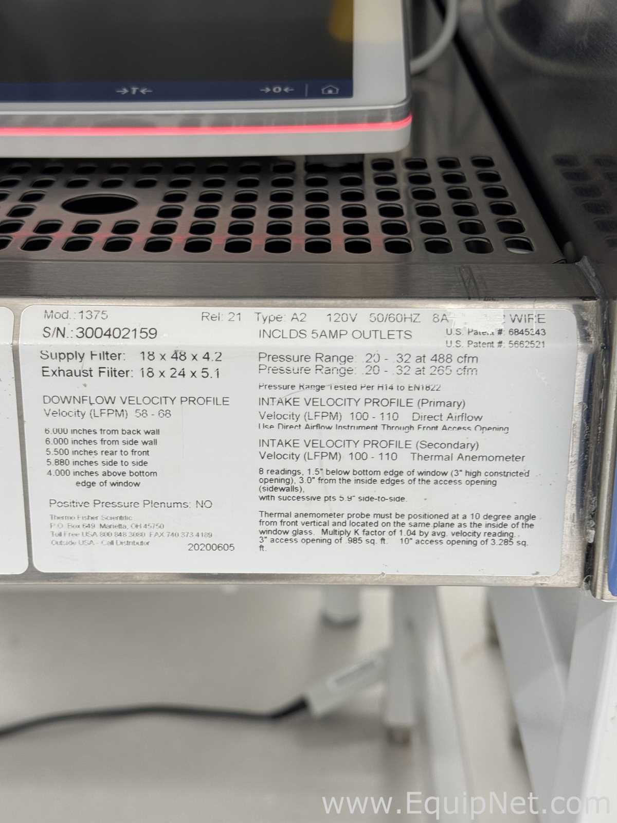 Cabina de Seguridad Biológica Thermo Scientific 1375
