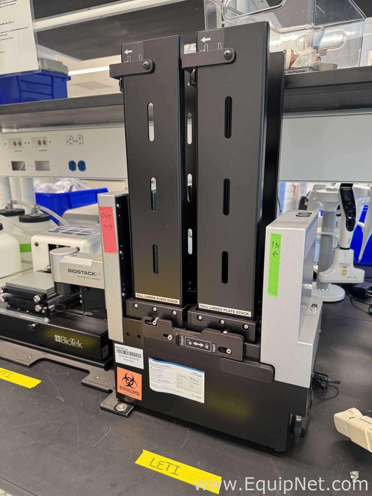 BioTek Instruments 405TSUVS Microplate Washer With Vacuum Pump And BioStack 4 Microplate Stacker