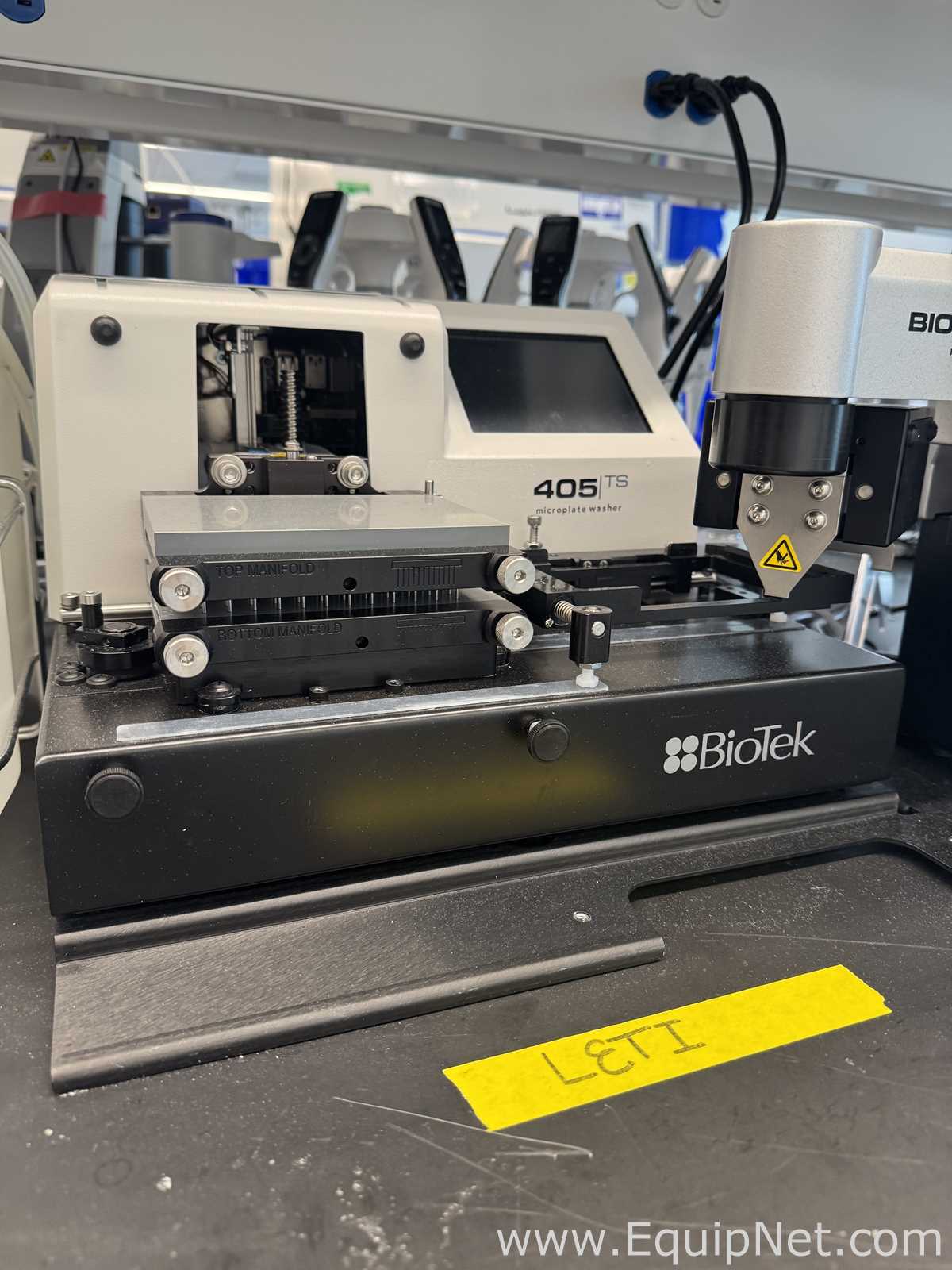 BioTek Instruments 405TSUVS Microplate Washer With Vacuum Pump And BioStack 4 Microplate Stacker