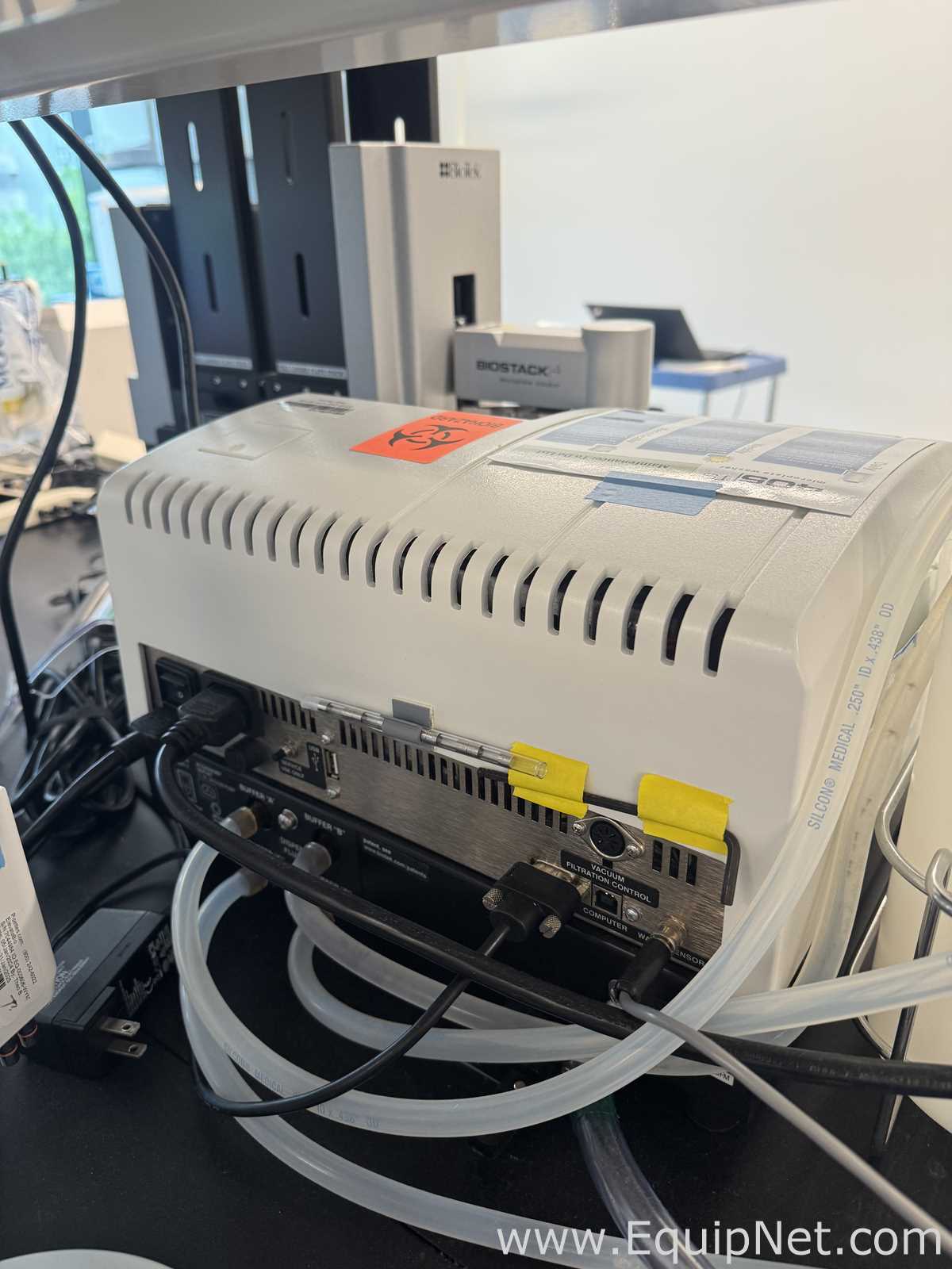 BioTek Instruments 405TSUVS Microplate Washer With Vacuum Pump And BioStack 4 Microplate Stacker